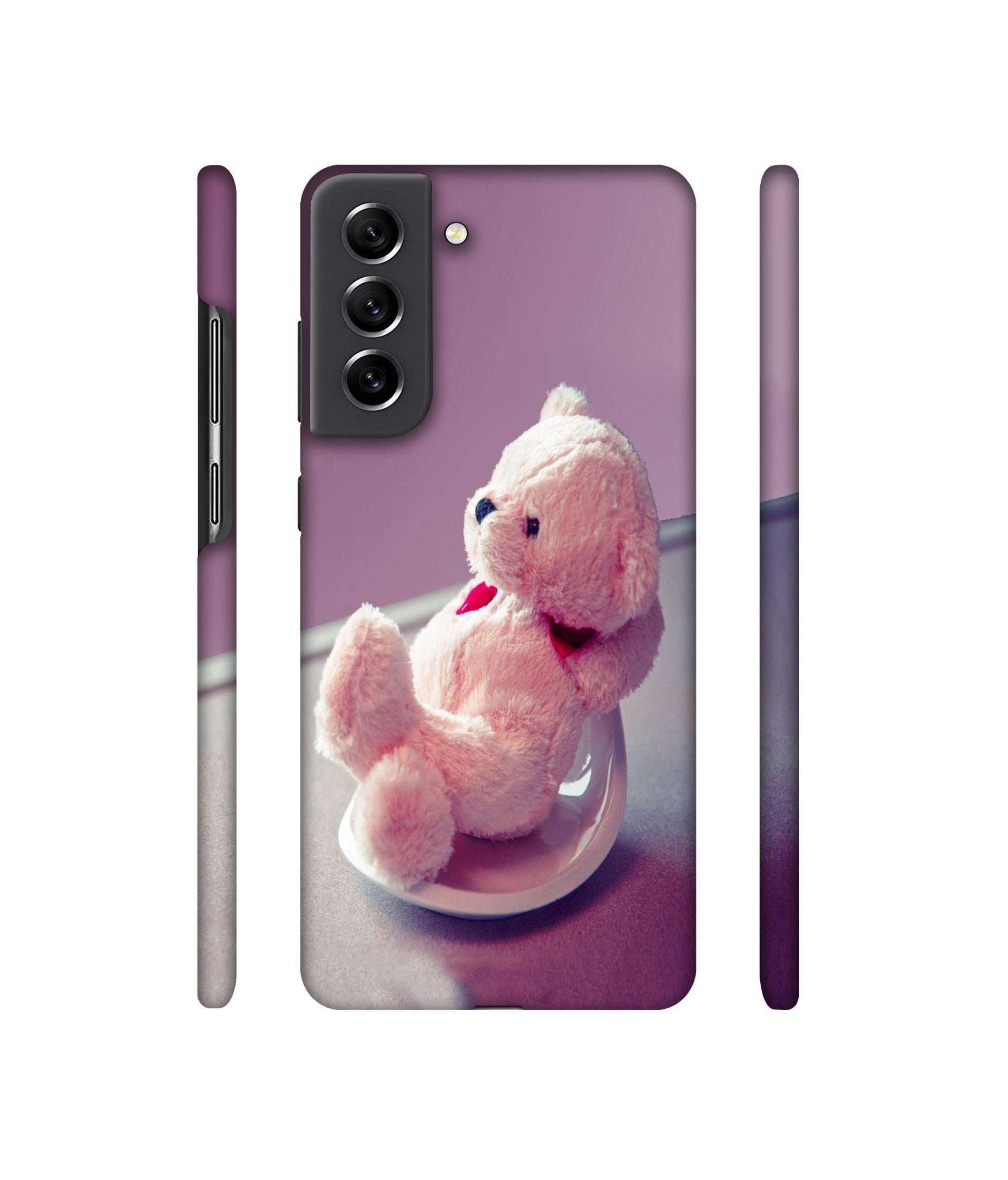 Cute Teddy Bear Designer Hard Back Cover for Samsung Galaxy S21 FE 5G