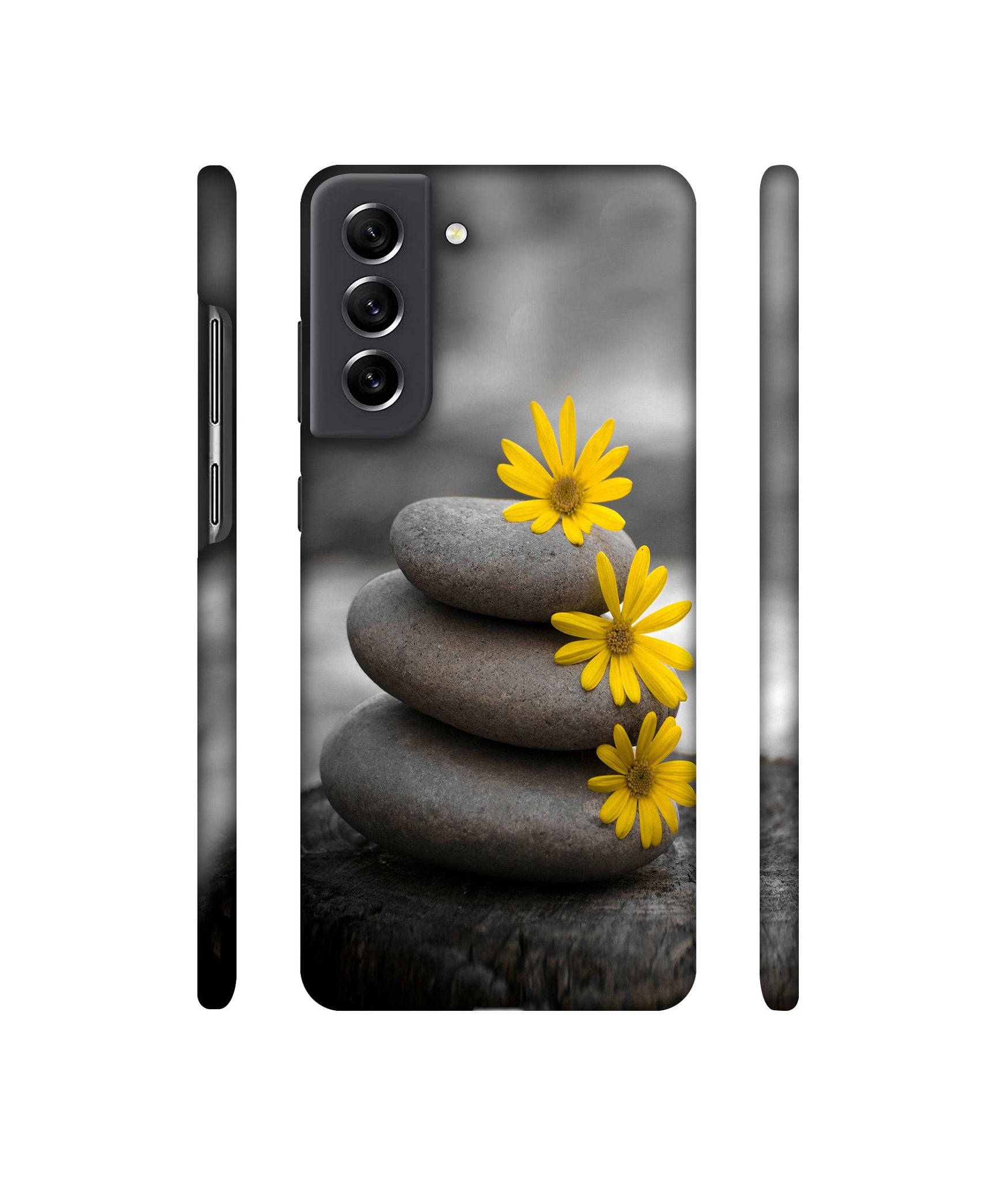 Stones And Flower Designer Hard Back Cover for Samsung Galaxy S21 FE 5G