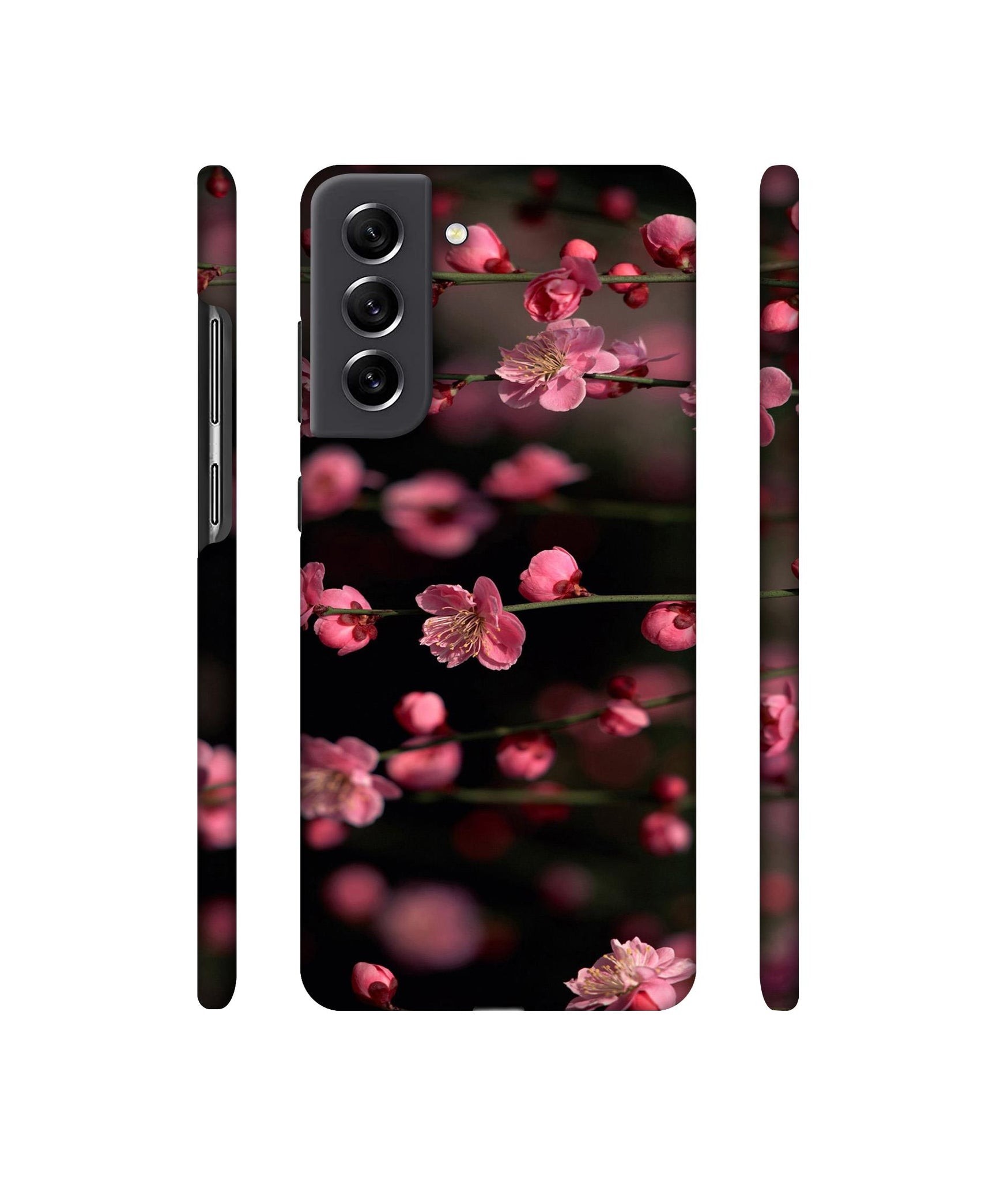 Pink Flowers Designer Hard Back Cover for Samsung Galaxy S21 FE 5G