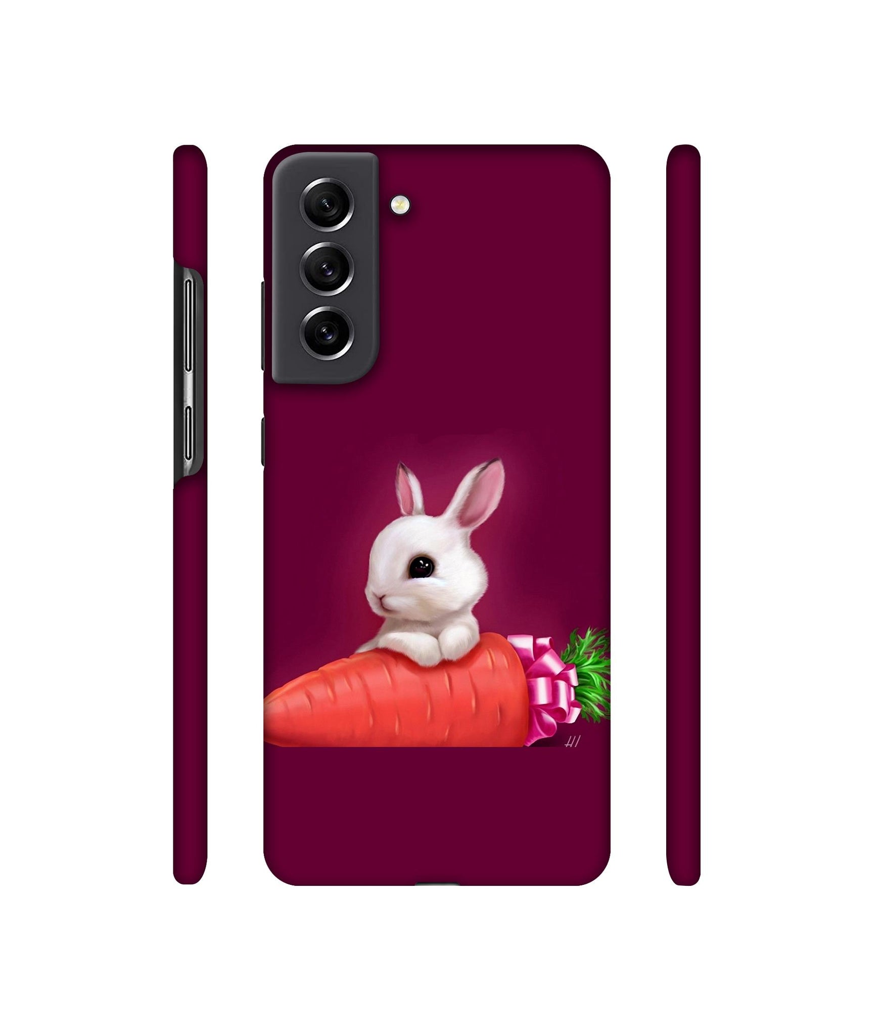 Bunny With Carrot Designer Hard Back Cover for Samsung Galaxy S21 FE 5G