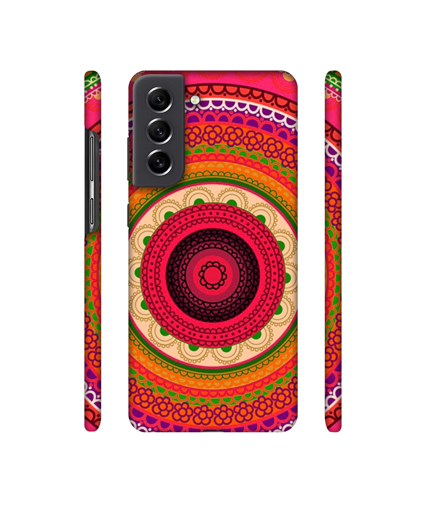 Round Rangoli Designer Hard Back Cover for Samsung Galaxy S21 FE 5G