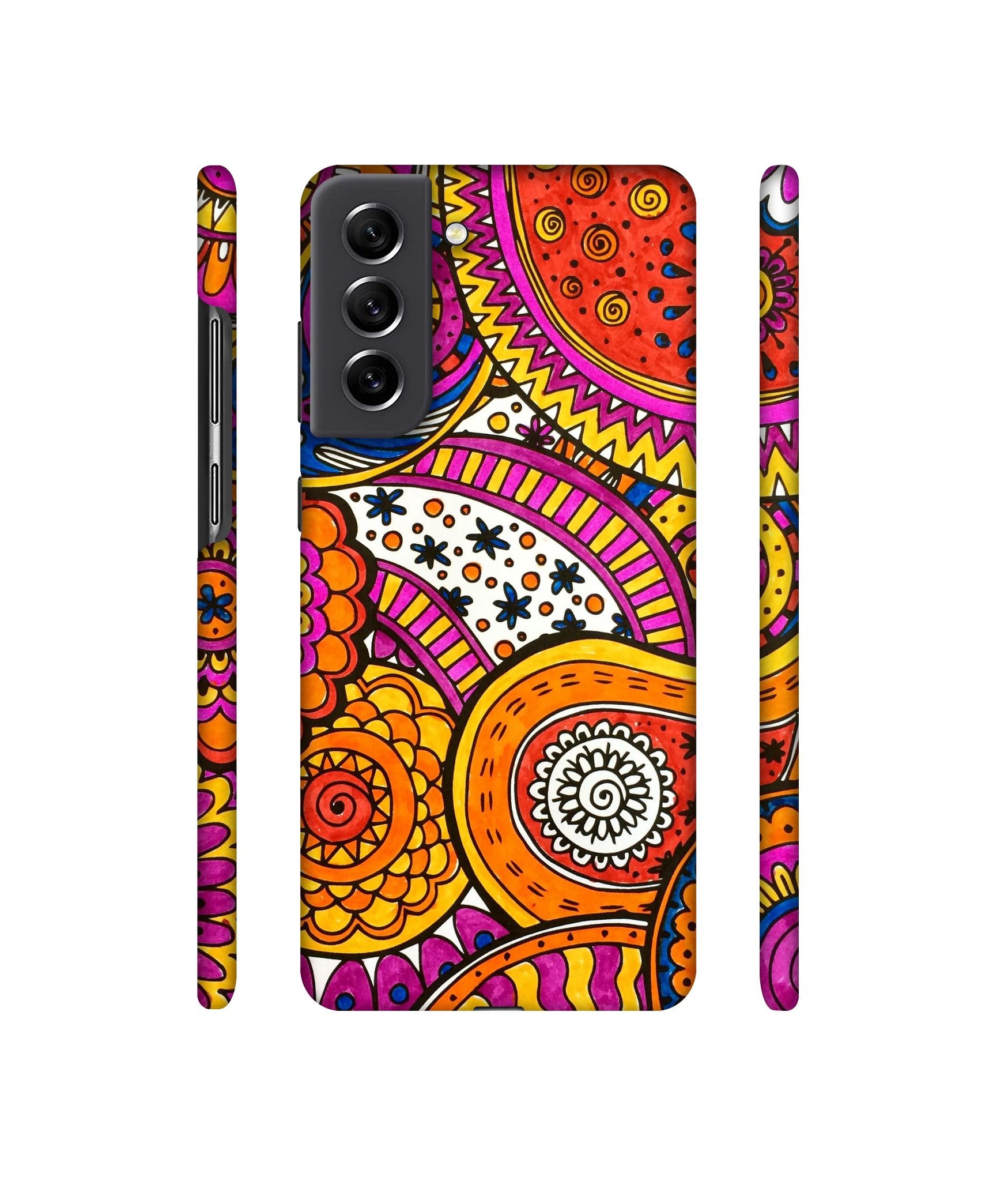 Rangoli Paisley Art Designer Hard Back Cover for Samsung Galaxy S21 FE 5G