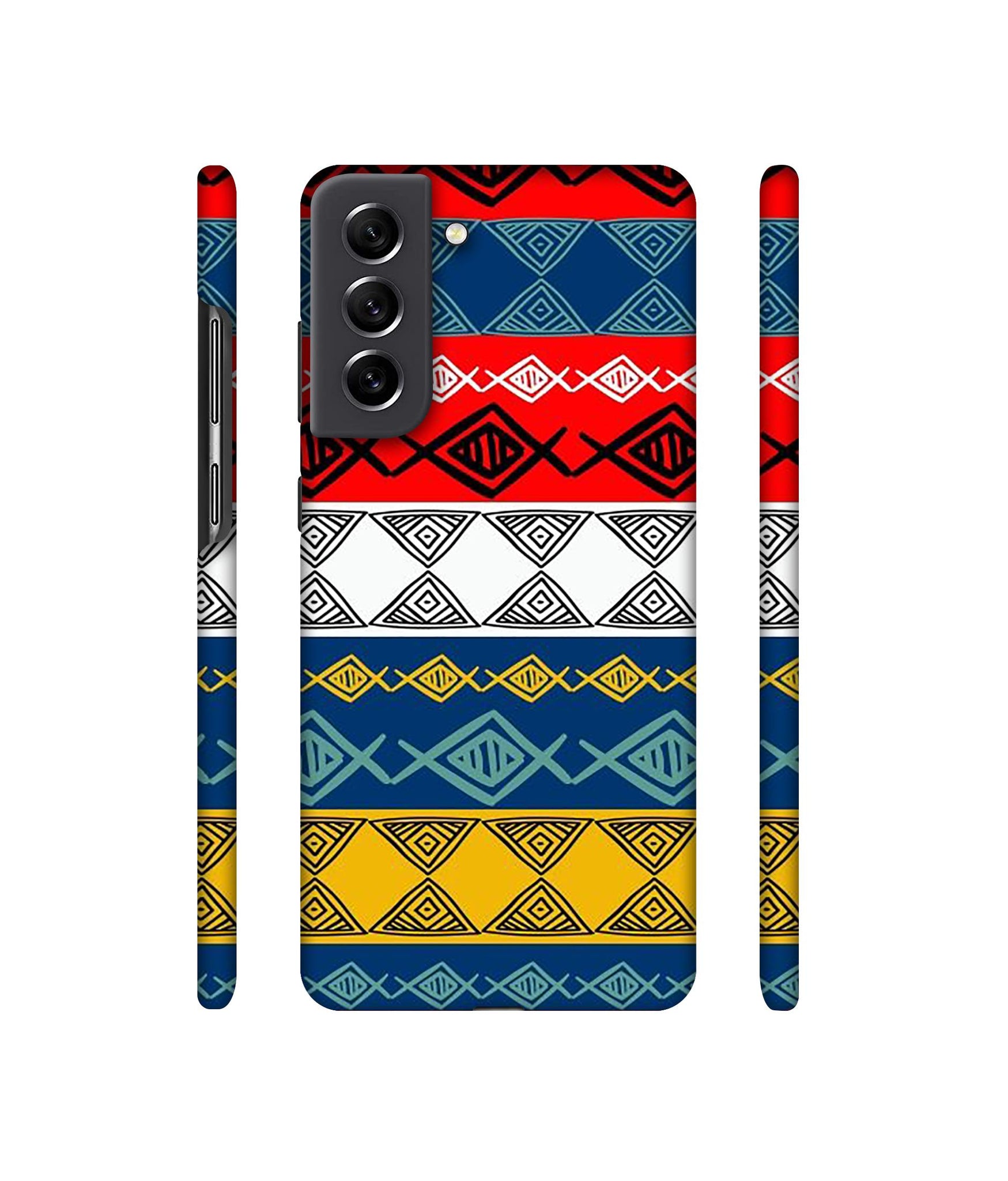 Colorful Hand Made Rangoli Art Designer Hard Back Cover for Samsung Galaxy S21 FE 5G