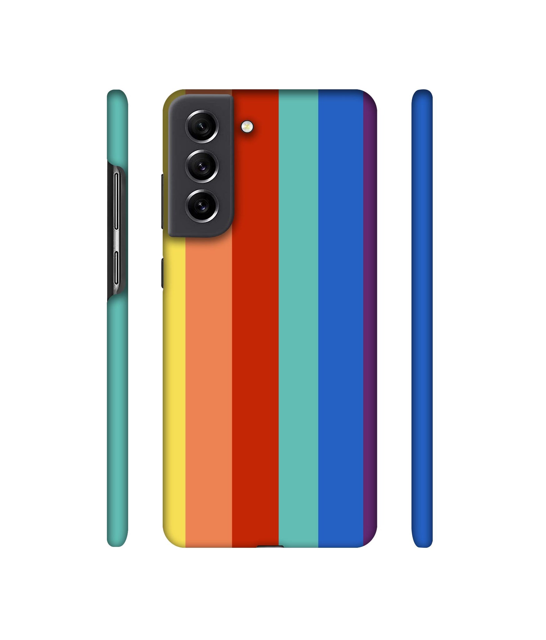 Rainbow Colors Designer Hard Back Cover for Samsung Galaxy S21 FE 5G