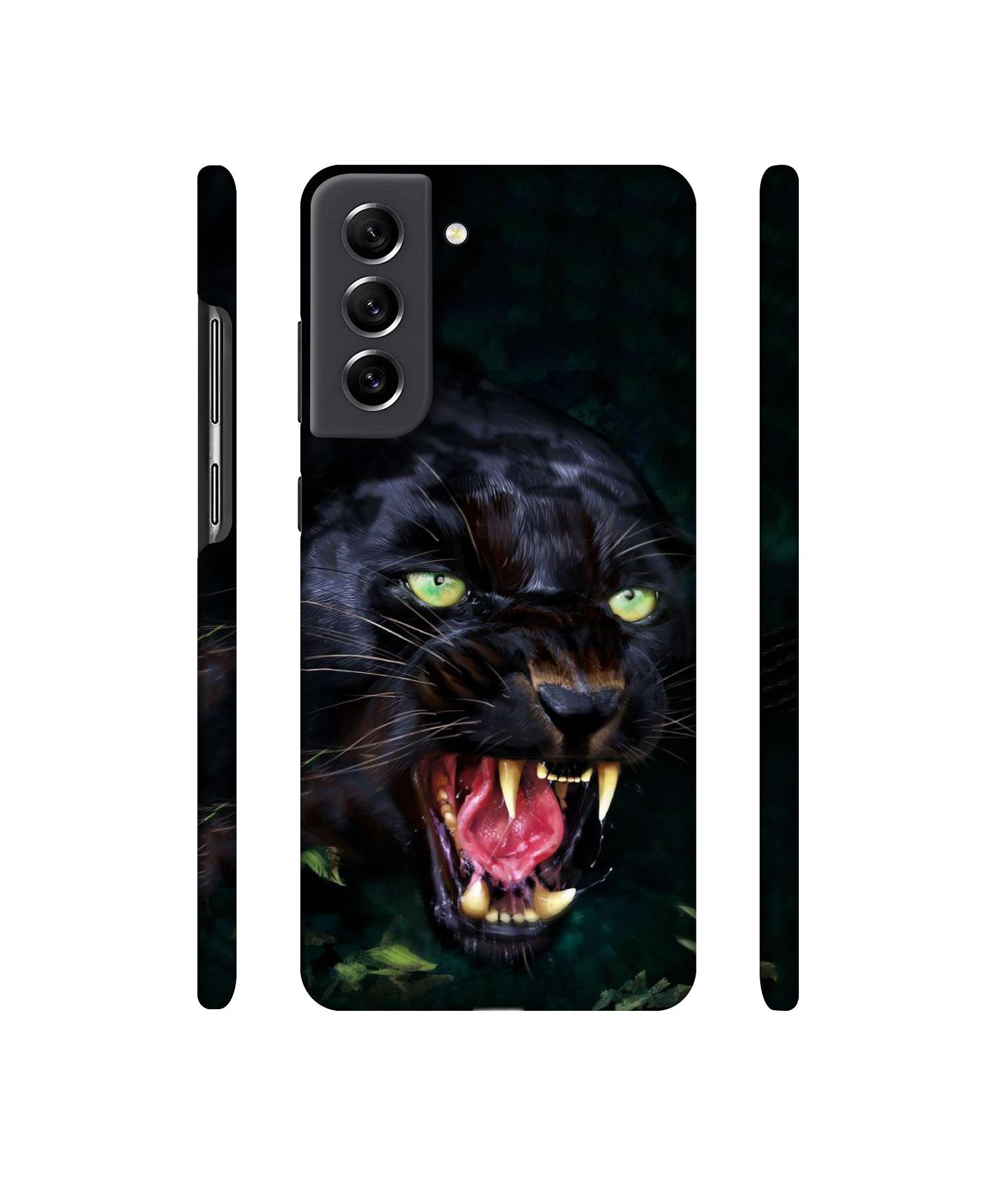 Angry Black Tiger Face Designer Hard Back Cover for Samsung Galaxy S21 FE 5G