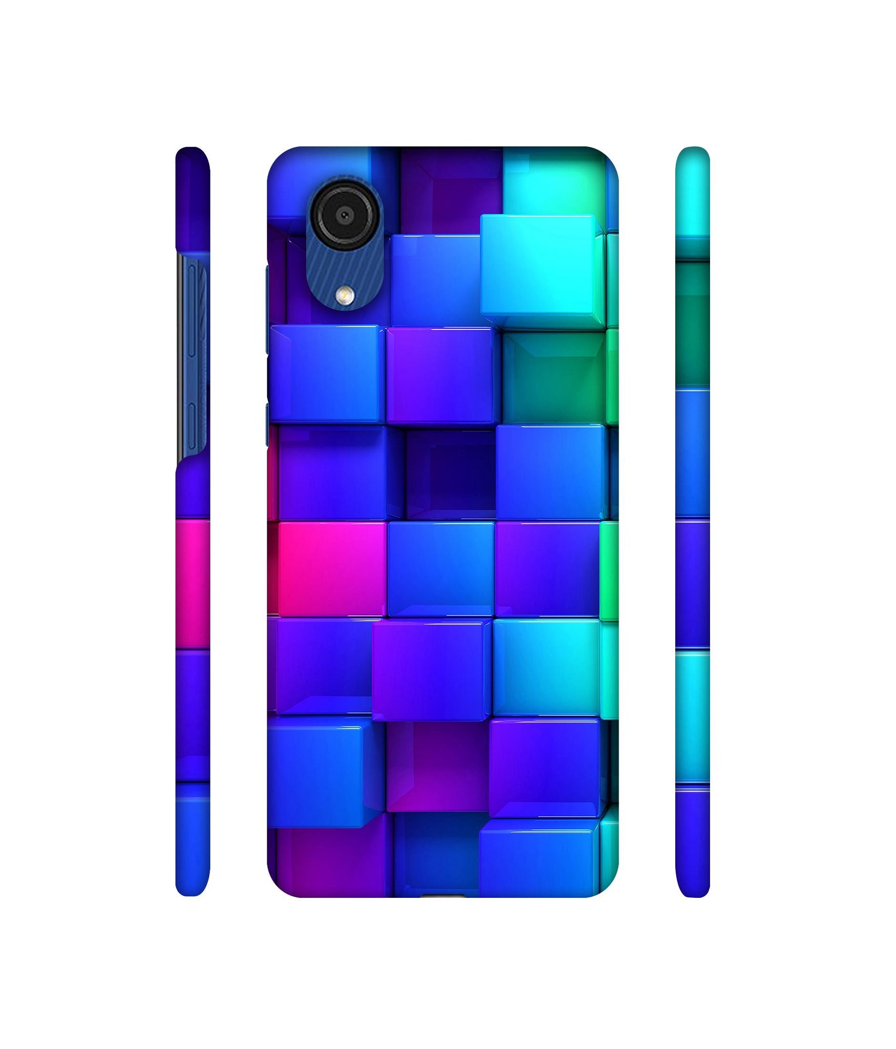 Blocks Rainbow 3D Graphics Designer Hard Back Cover for Samsung Galaxy A03 Core