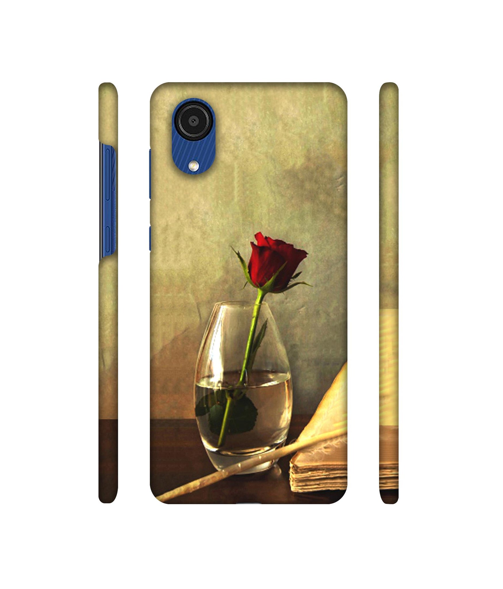 Red Rose in Glass Designer Hard Back Cover for Samsung Galaxy A03 Core