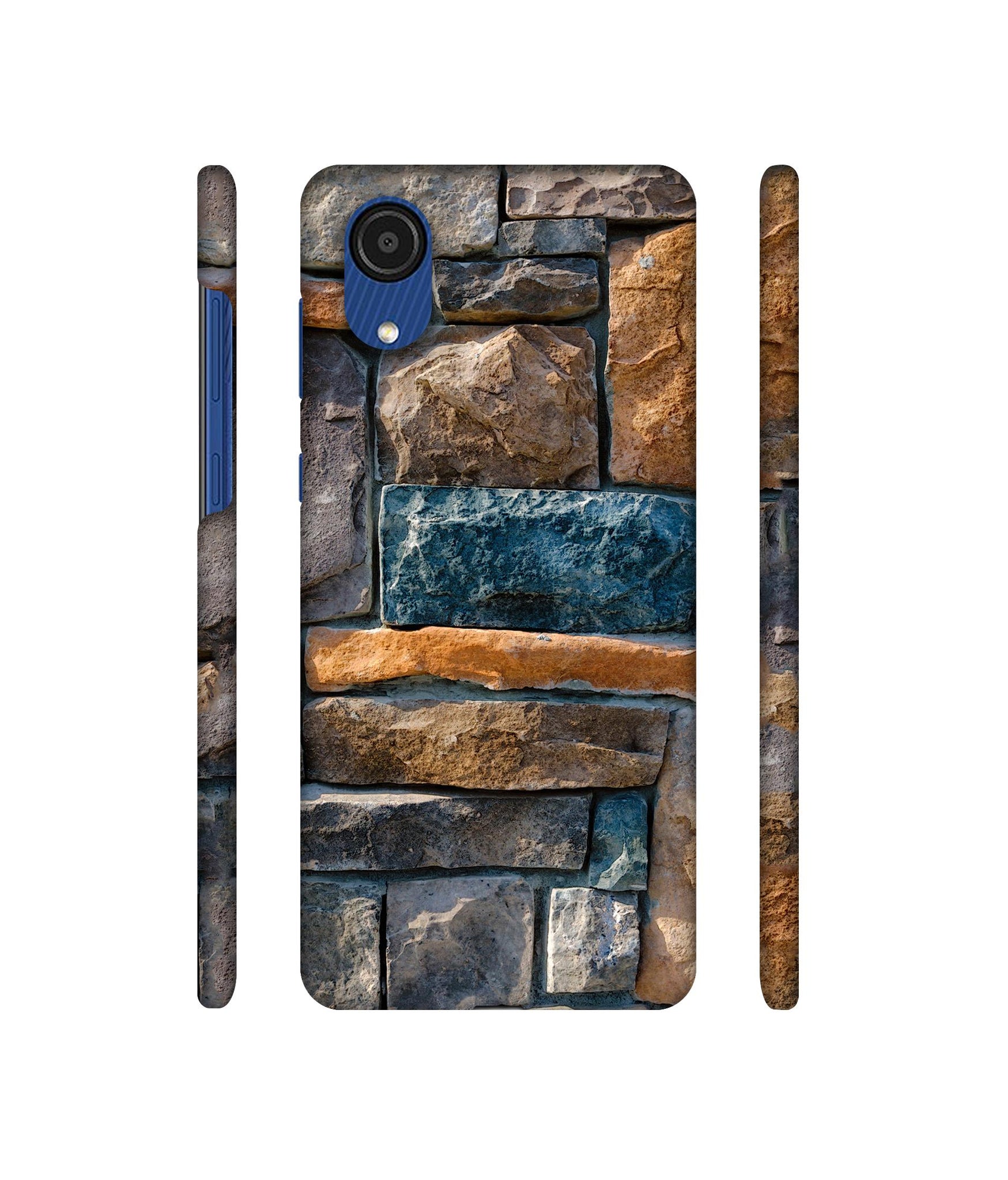 Decorative Stone Cladding Designer Hard Back Cover for Samsung Galaxy A03 Core