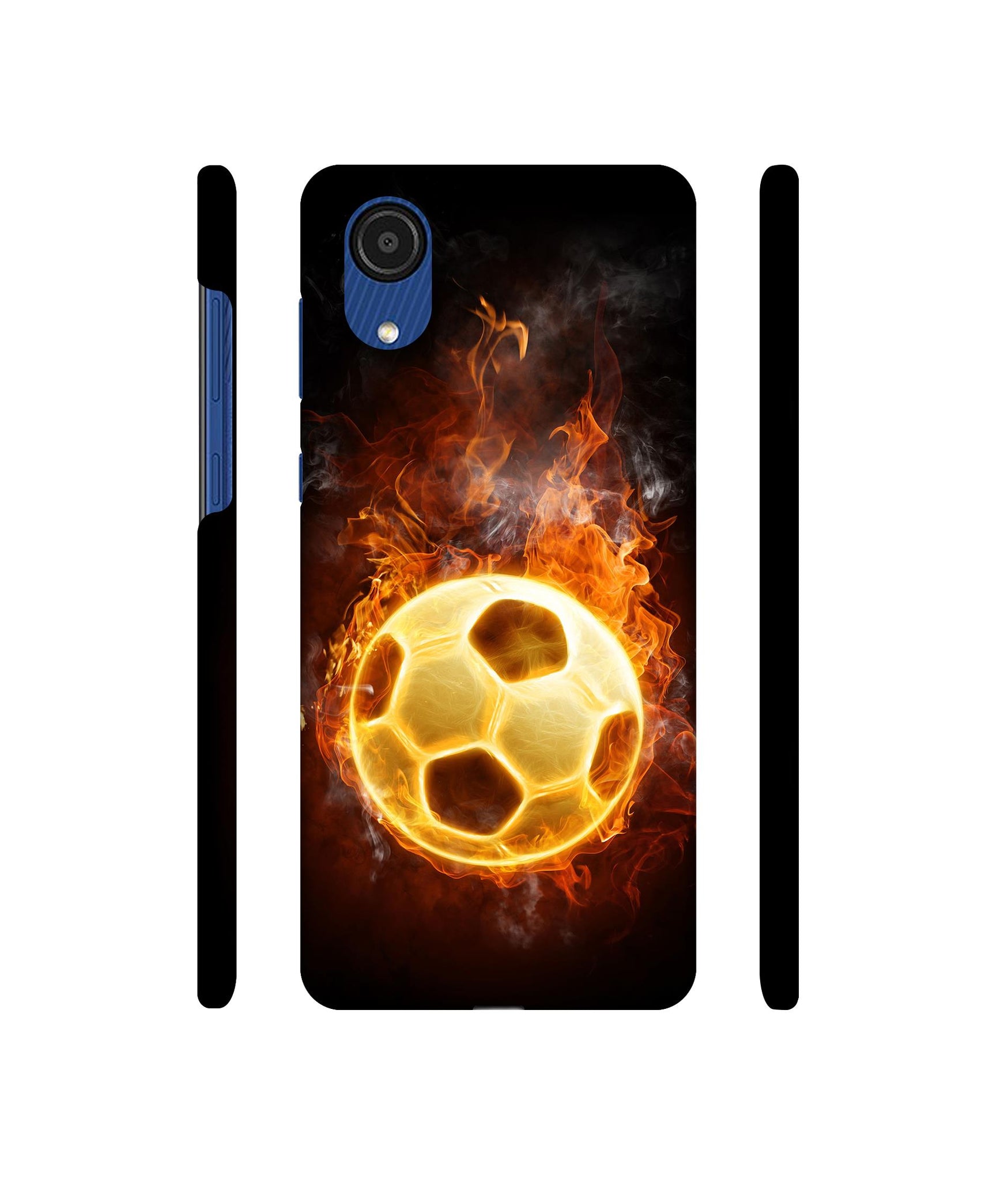Football & Fire Designer Hard Back Cover for Samsung Galaxy A03 Core