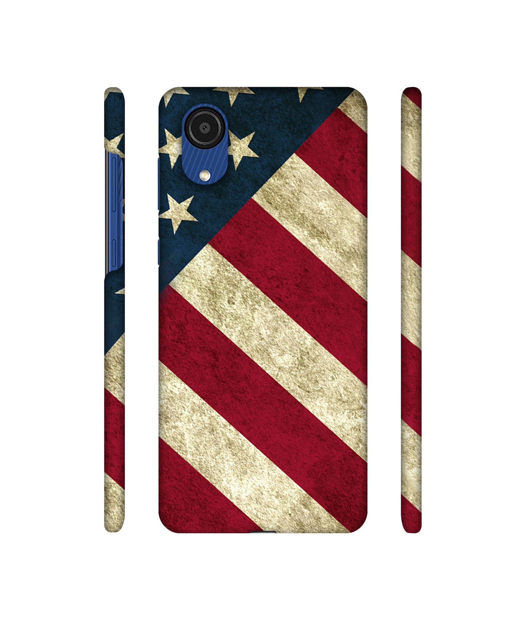 USA Flag Designer Hard Back Cover for Samsung Galaxy A03 Core
