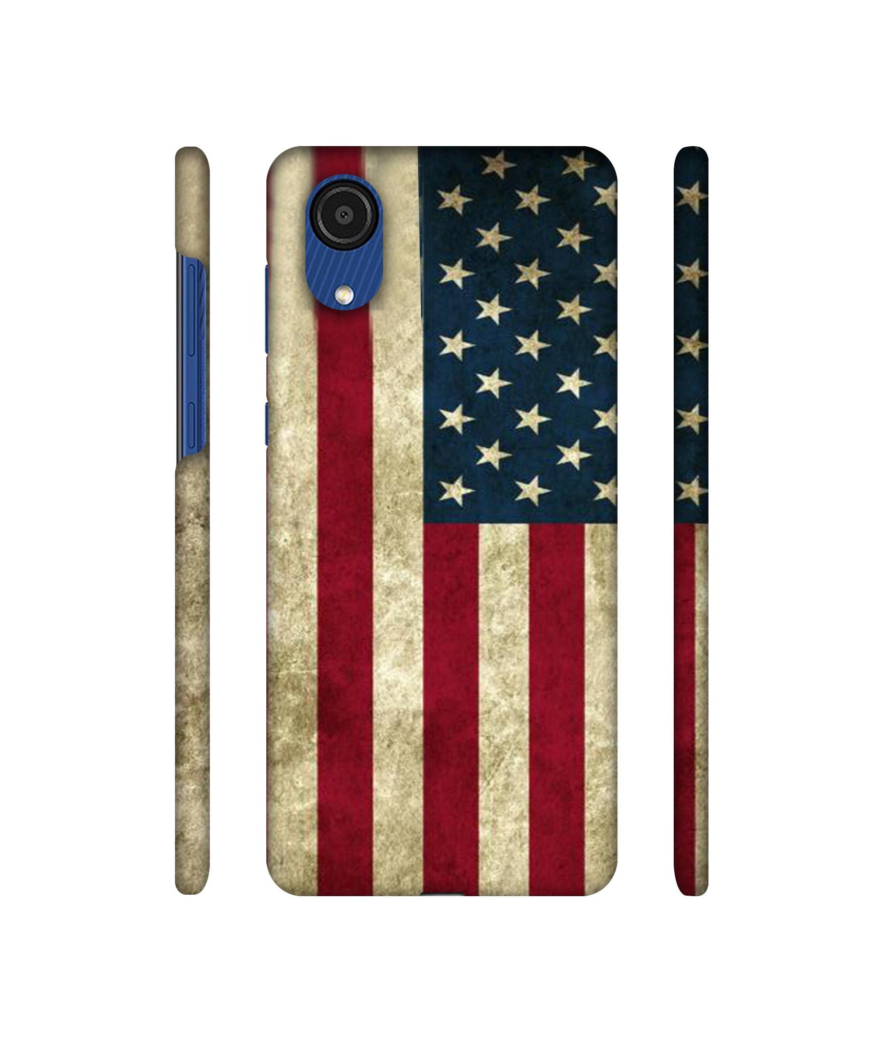 Vingate USA Flag Designer Hard Back Cover for Samsung Galaxy A03 Core