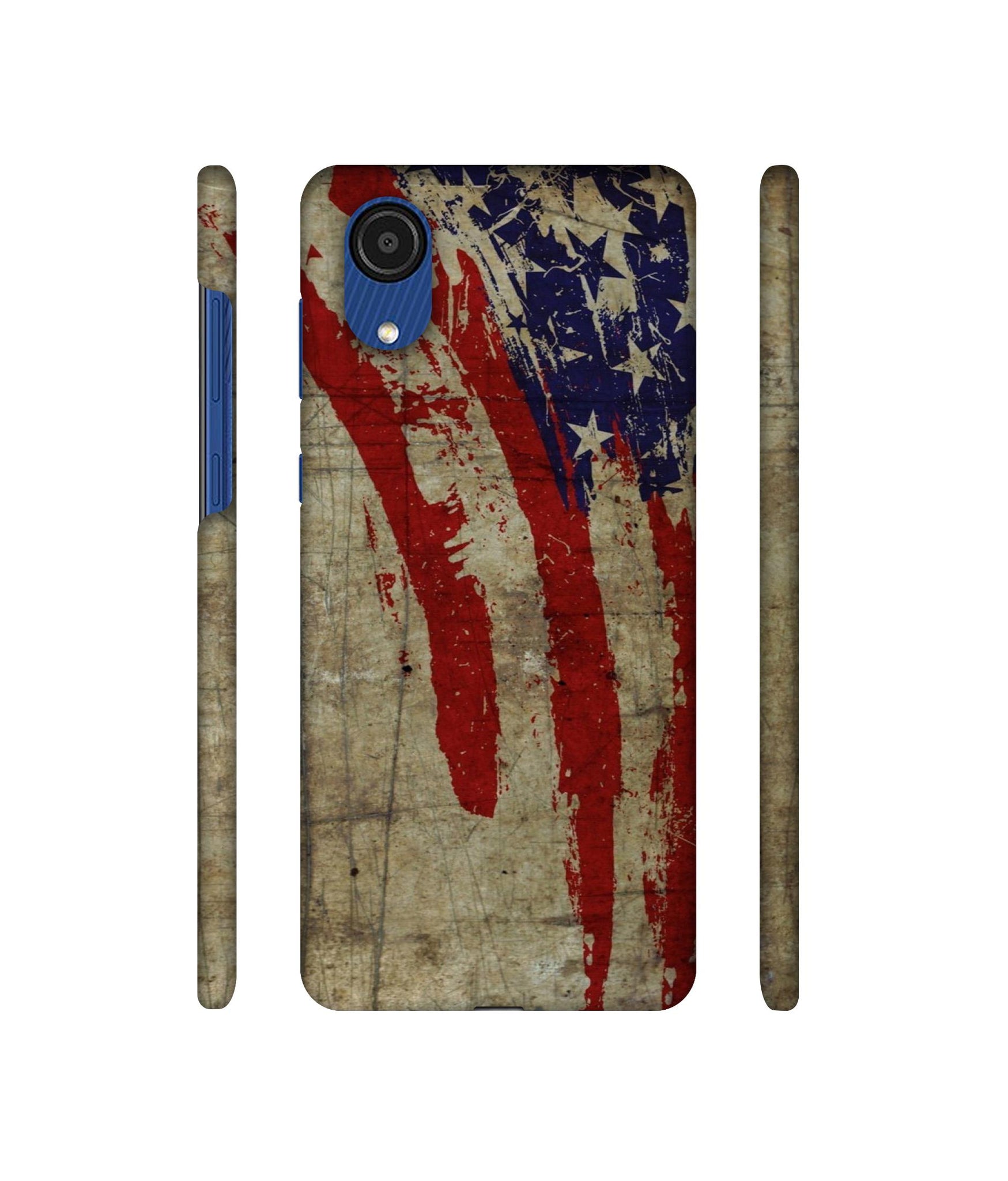 Vintage American Flag Designer Hard Back Cover for Samsung Galaxy A03 Core
