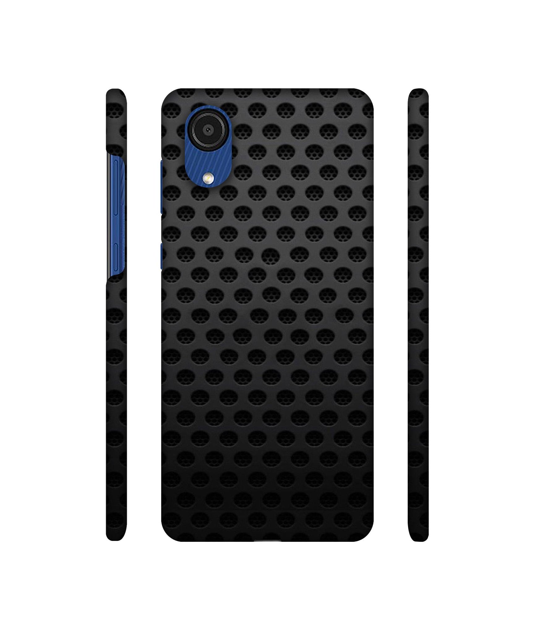 Black Circle Designer Hard Back Cover for Samsung Galaxy A03 Core