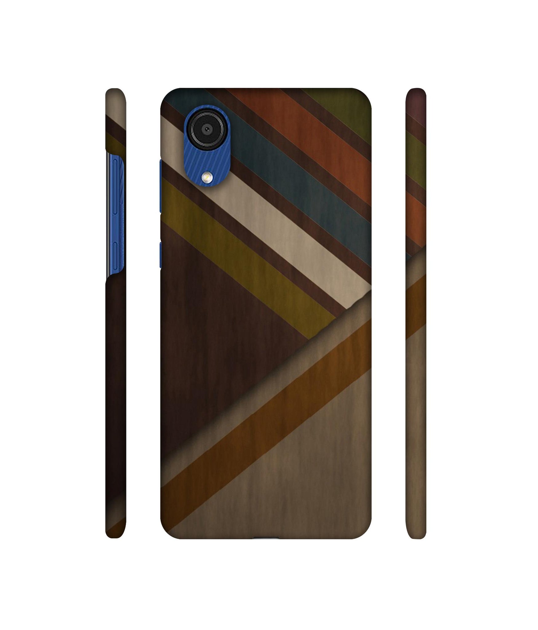 Colorful Wooden Pattern Designer Hard Back Cover for Samsung Galaxy A03 Core
