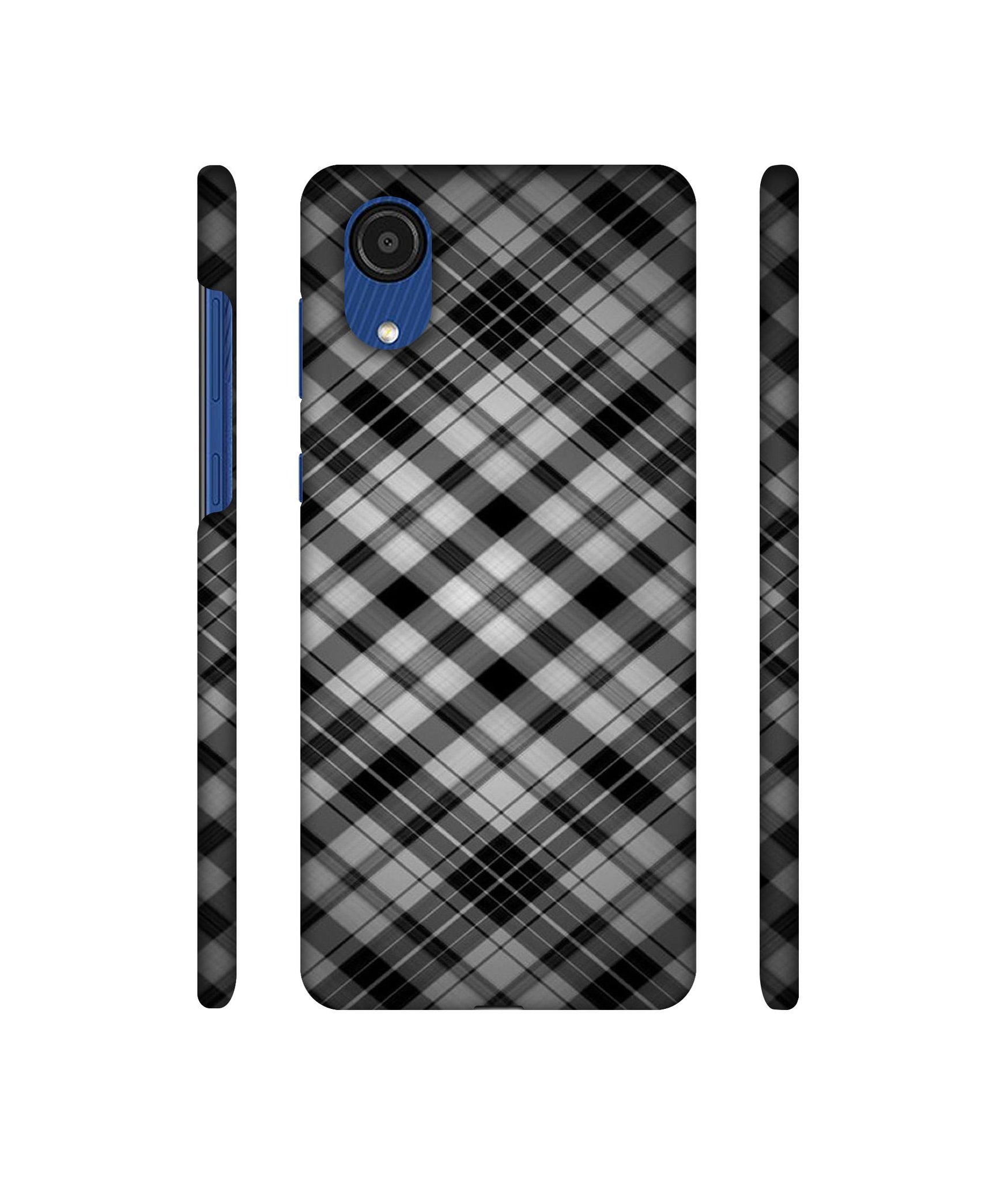 Black Stripes Pattern Designer Hard Back Cover for Samsung Galaxy A03 Core