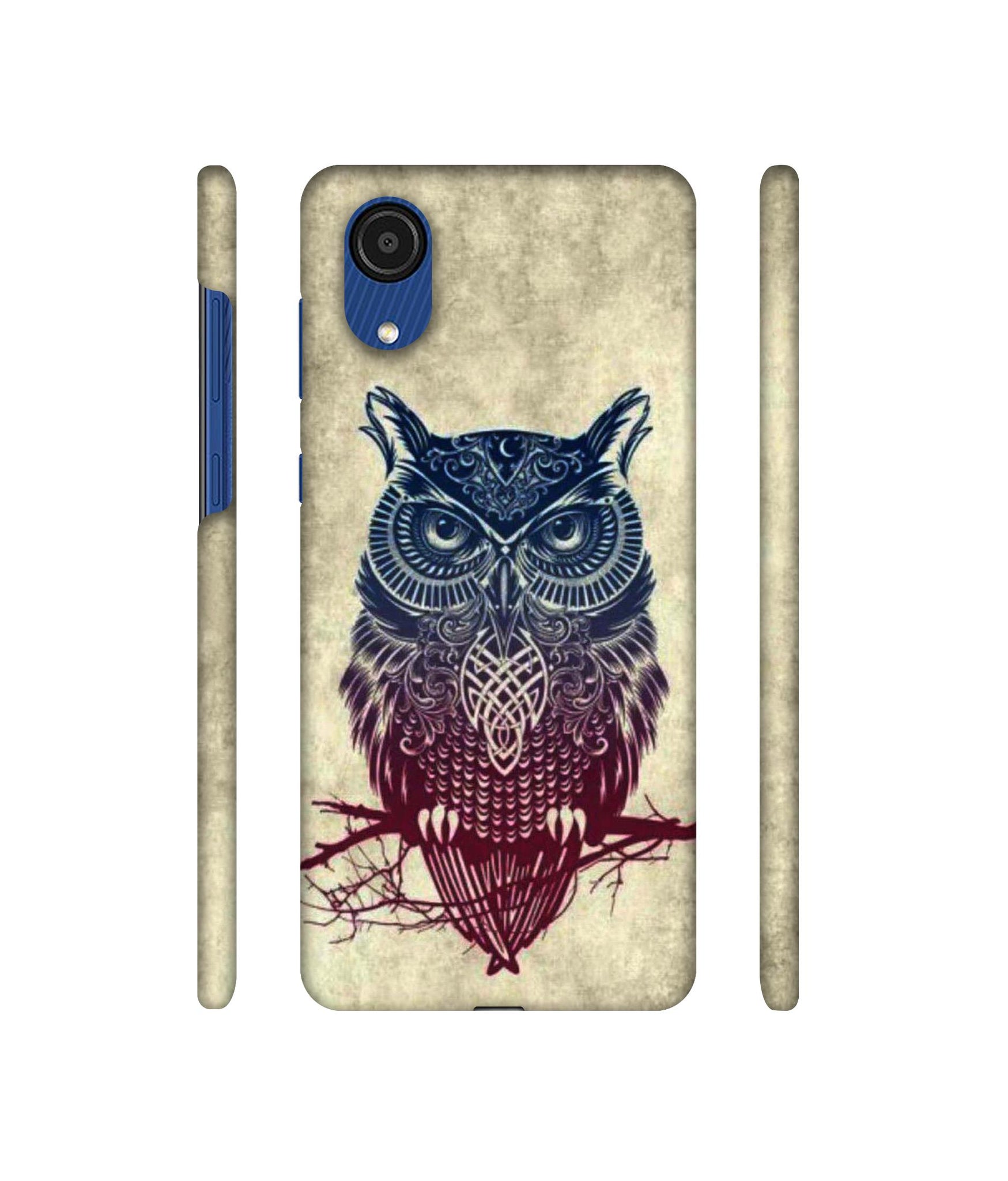 Owl Pattern Designer Hard Back Cover for Samsung Galaxy A03 Core