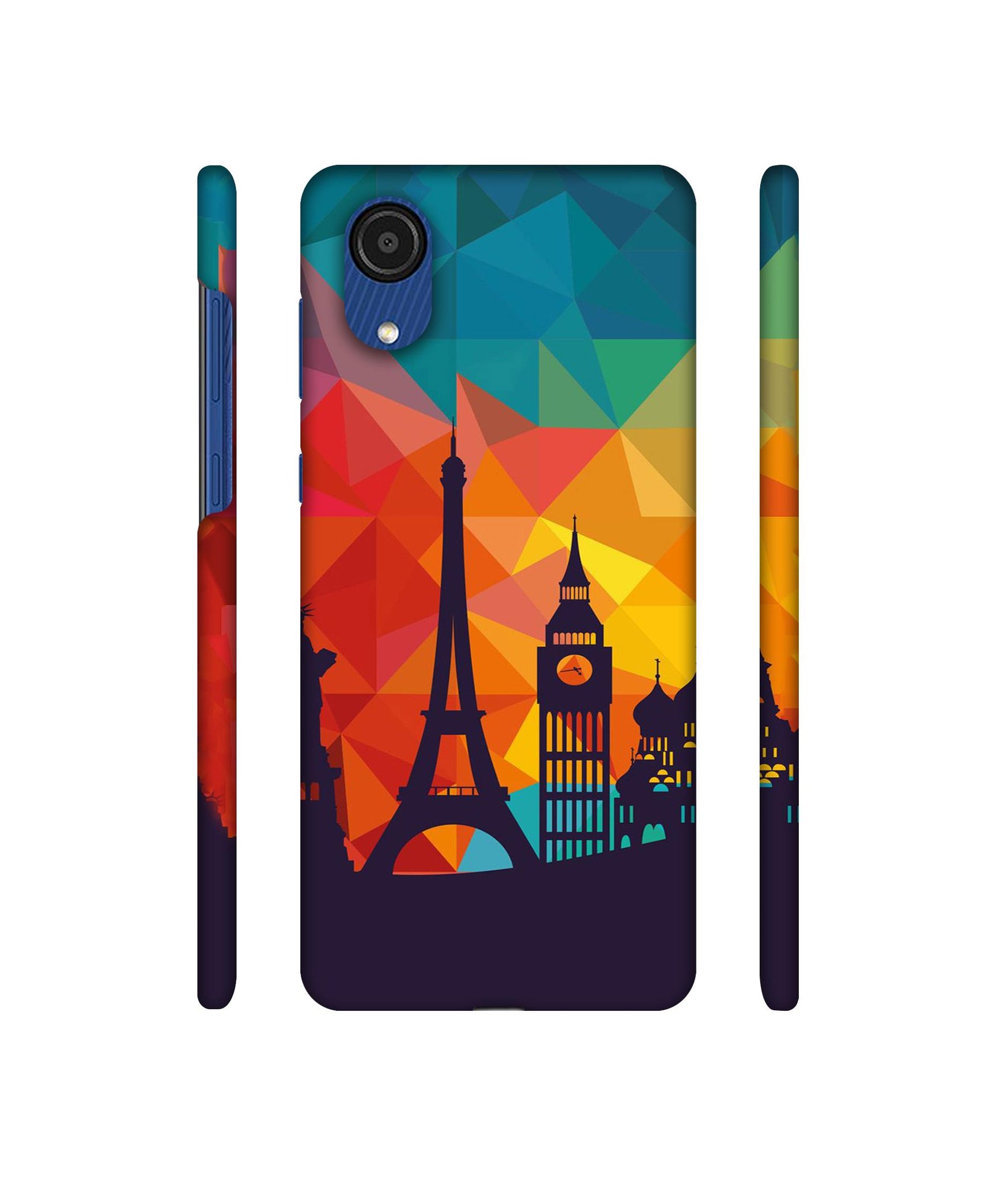 Colored Paris Designer Hard Back Cover for Samsung Galaxy A03 Core
