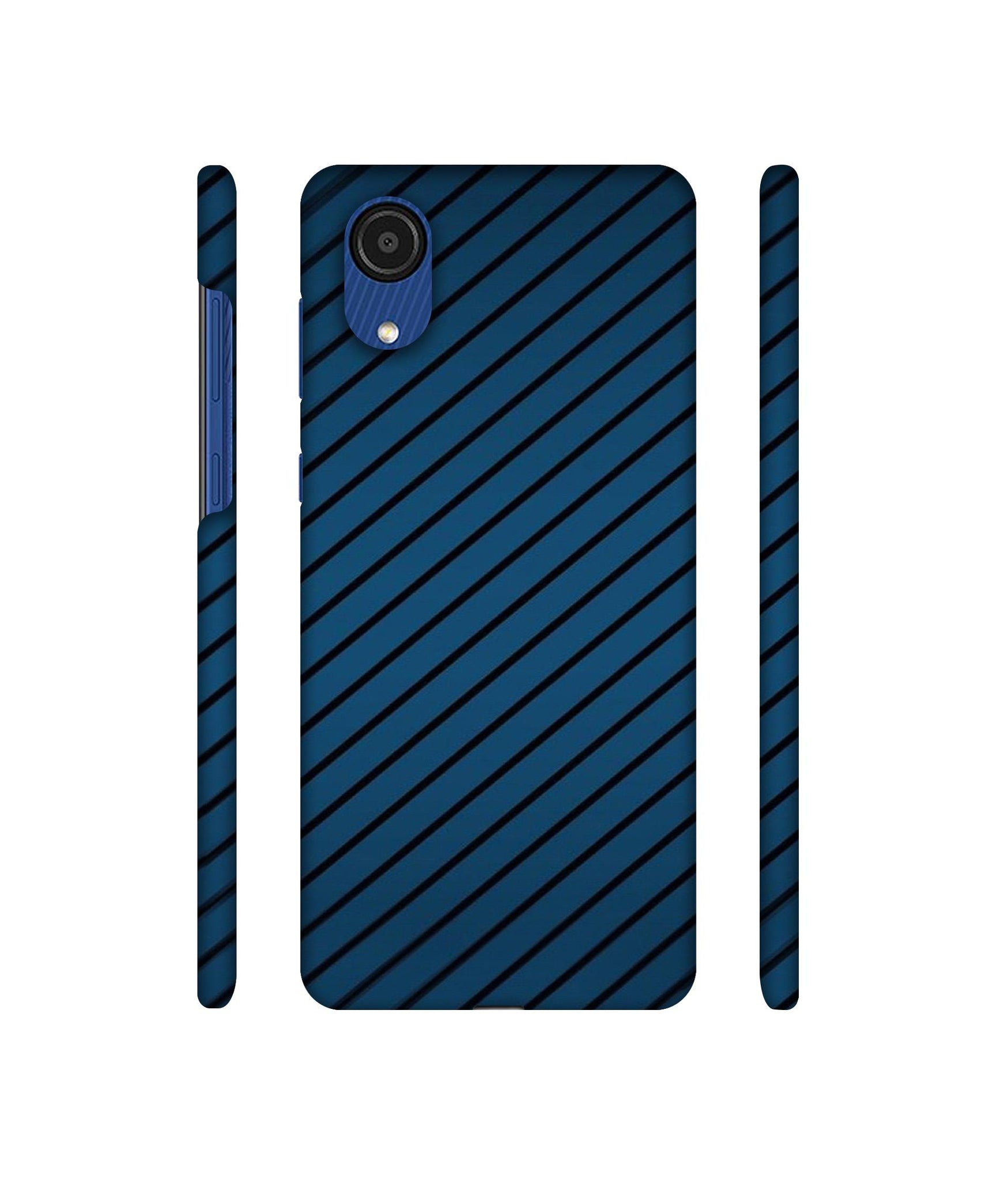 Blue Stripes Designer Hard Back Cover for Samsung Galaxy A03 Core