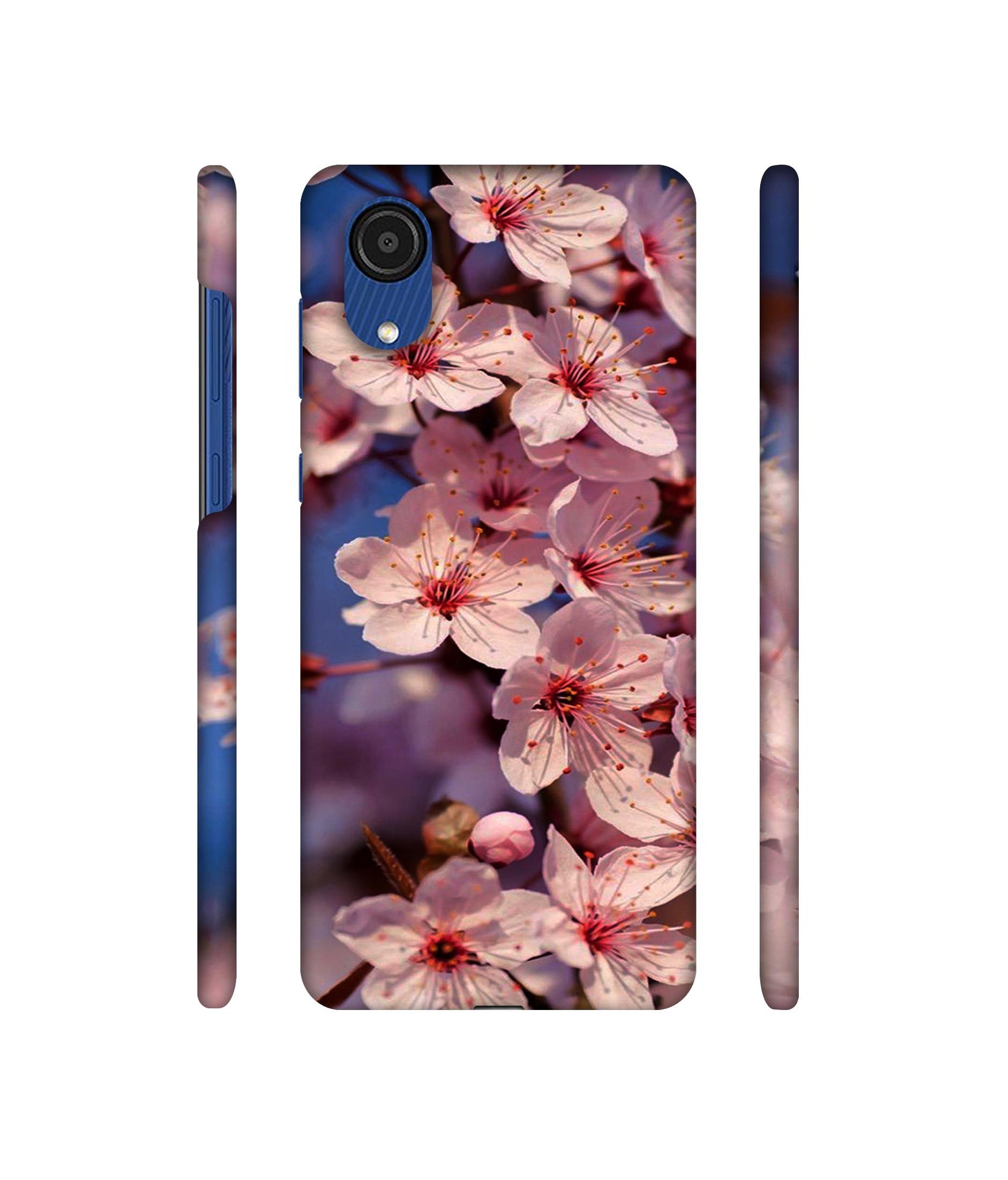 Pink Flowers Pattern Designer Hard Back Cover for Samsung Galaxy A03 Core