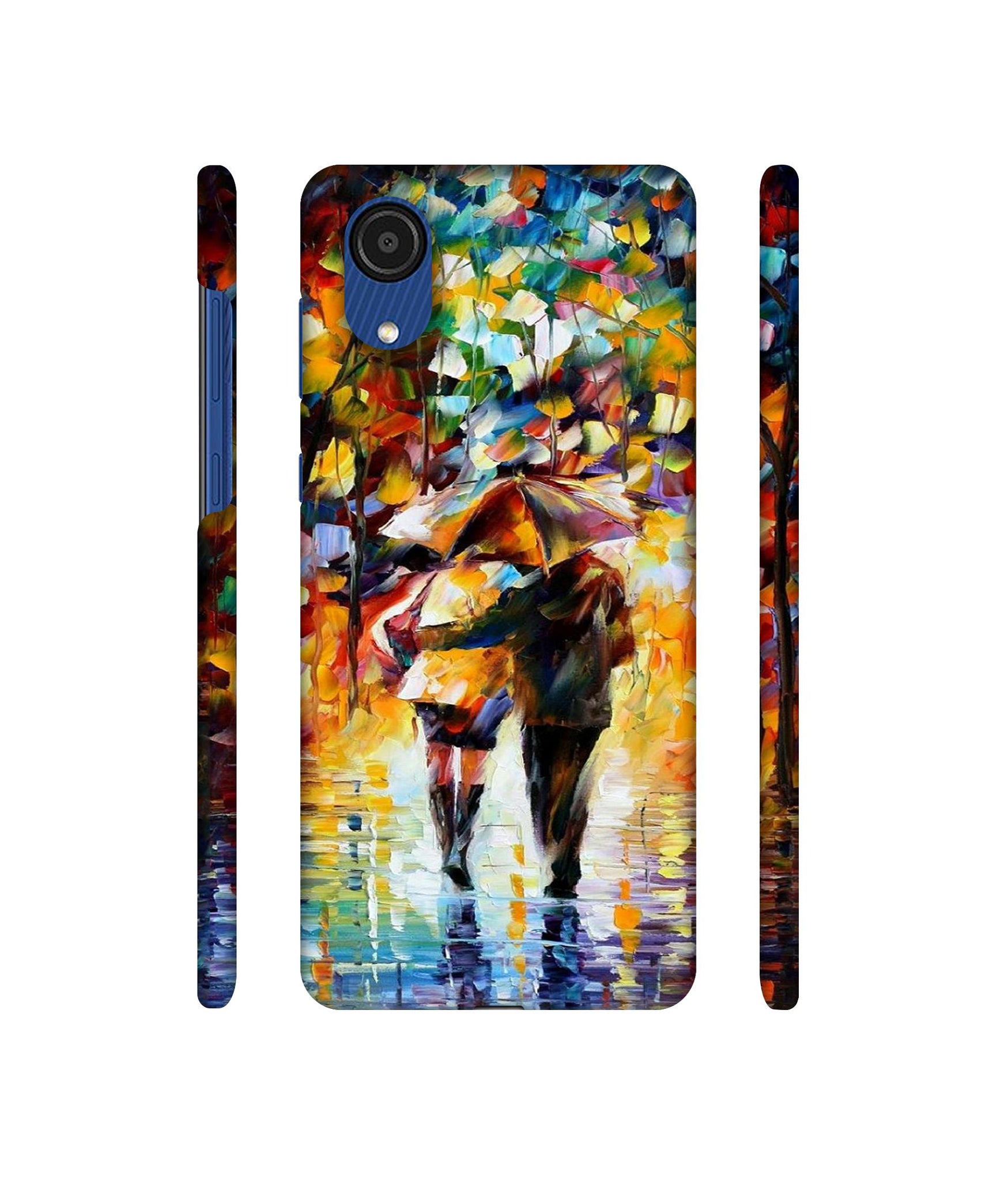 Paint Couple Pattern Designer Hard Back Cover for Samsung Galaxy A03 Core