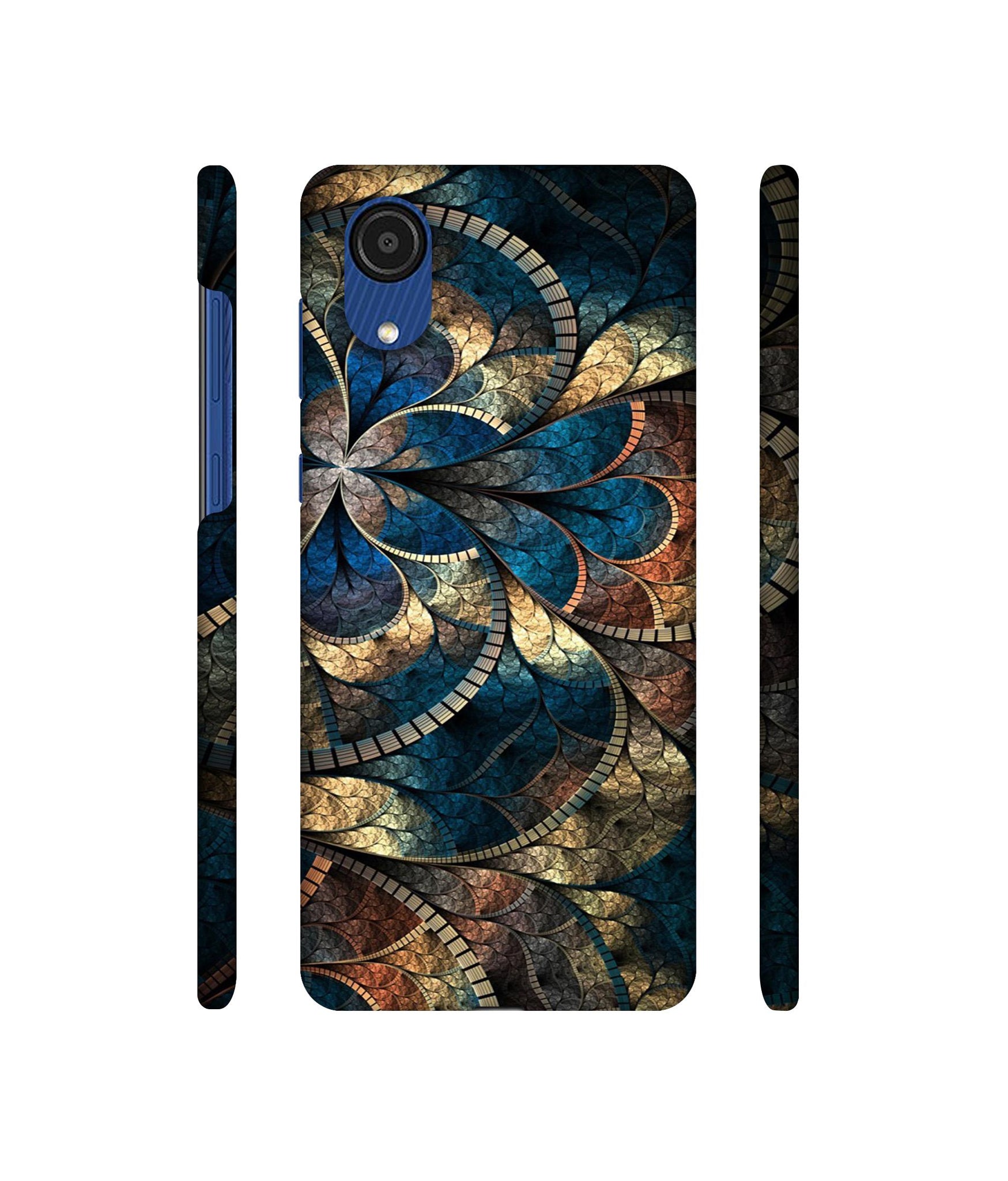 Fractional Pattern Designer Hard Back Cover for Samsung Galaxy A03 Core