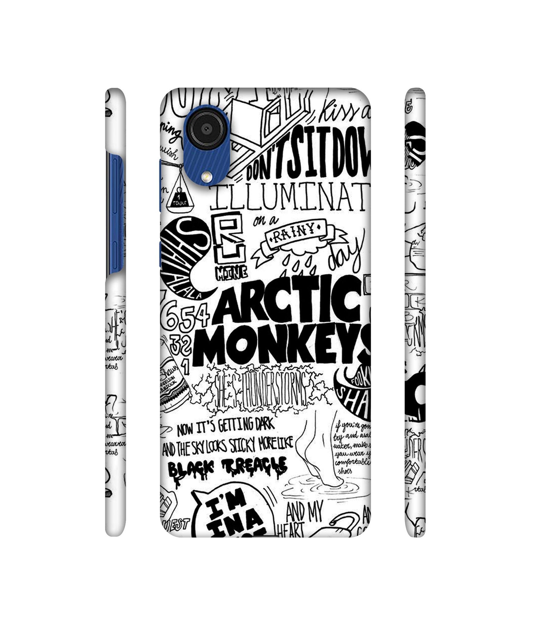 Arctic Monkeys Pattern Designer Hard Back Cover for Samsung Galaxy A03 Core
