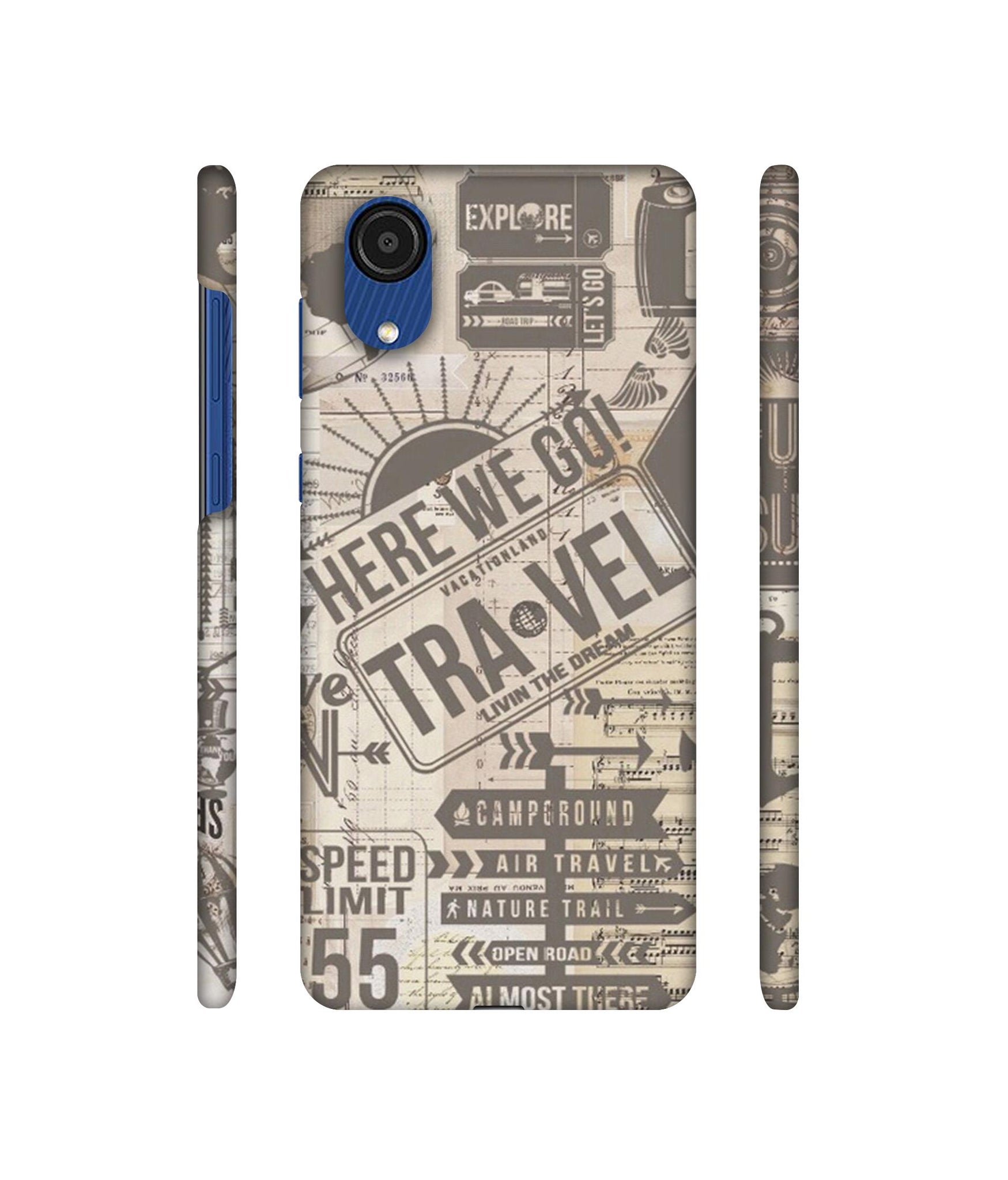 Travel Designer Hard Back Cover for Samsung Galaxy A03 Core