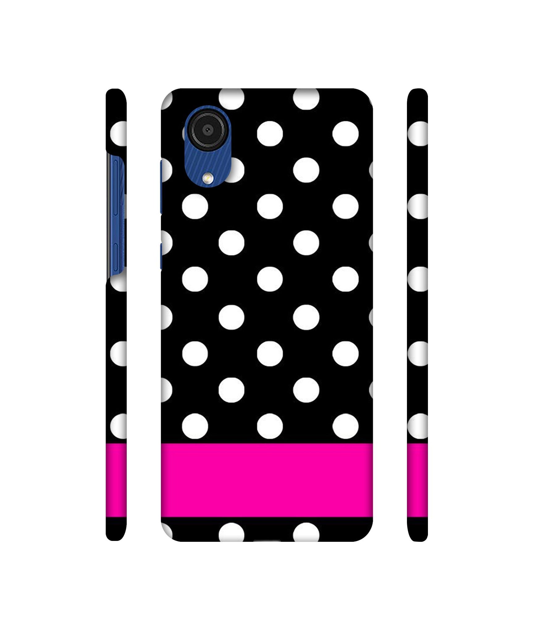 White Dots Pattern Designer Hard Back Cover for Samsung Galaxy A03 Core