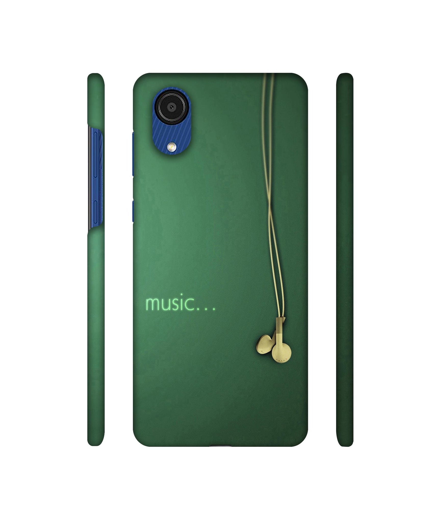 Headphone Music Designer Hard Back Cover for Samsung Galaxy A03 Core