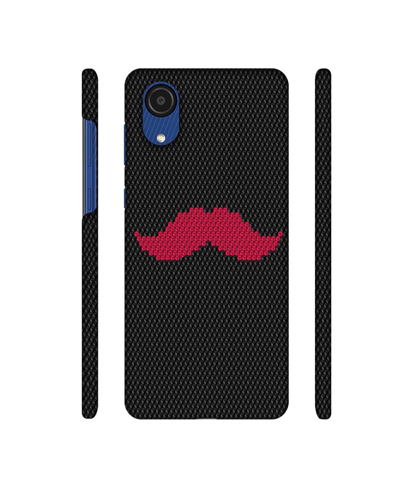Pink Mustache Pattern Designer Hard Back Cover for Samsung Galaxy A03 Core