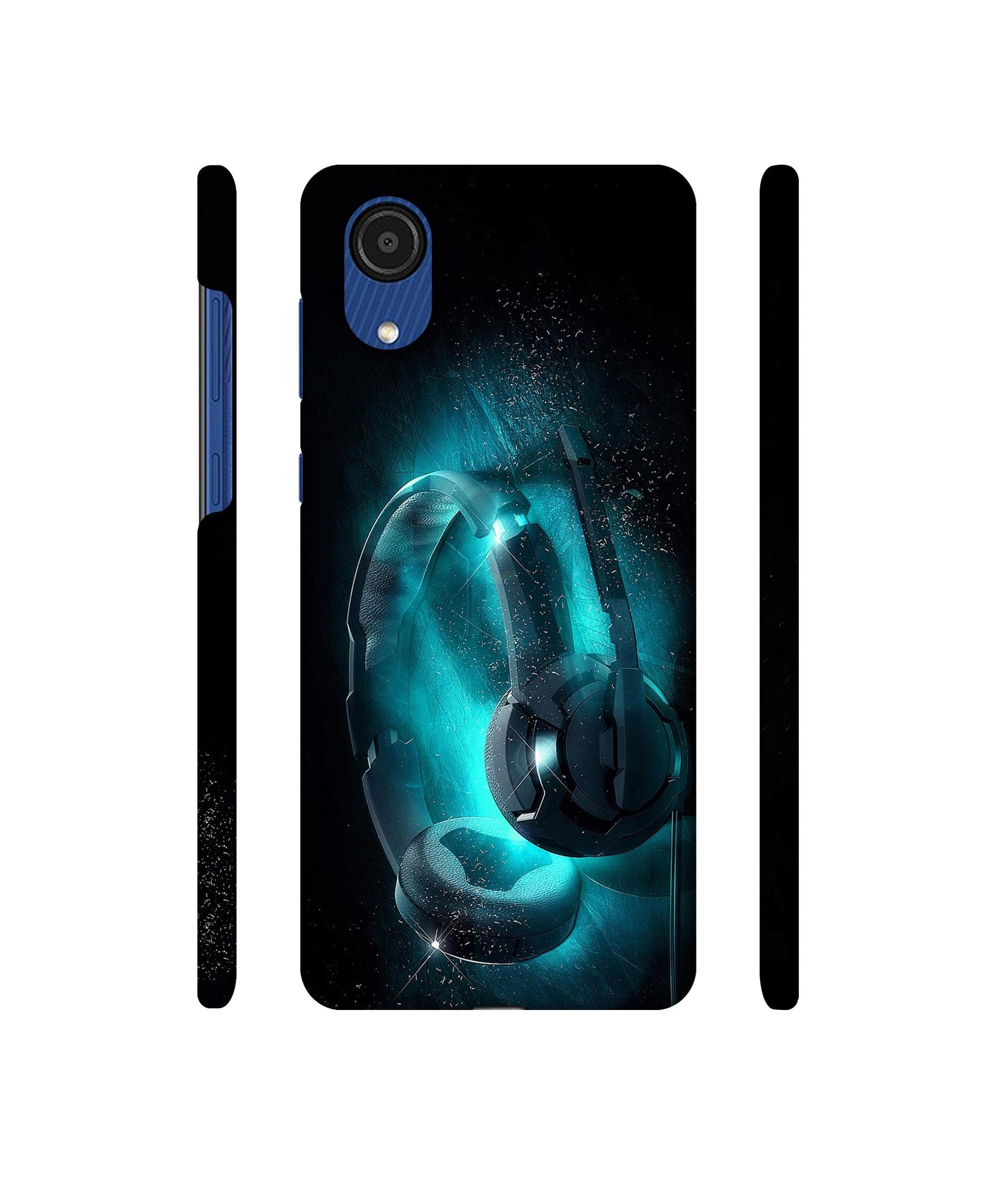 Cool Headphone Designer Hard Back Cover for Samsung Galaxy A03 Core