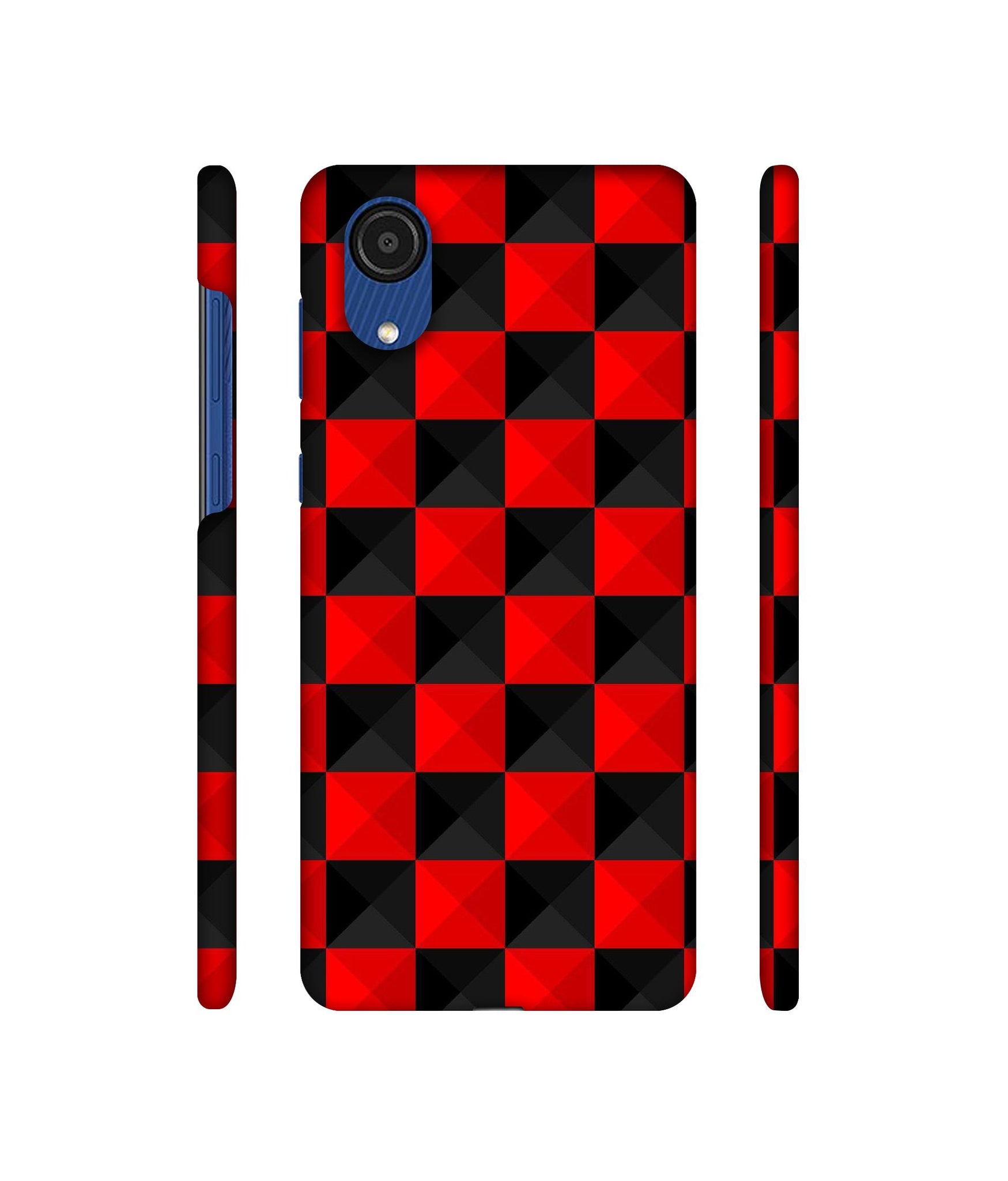 Red N Black Cubes Designer Hard Back Cover for Samsung Galaxy A03 Core