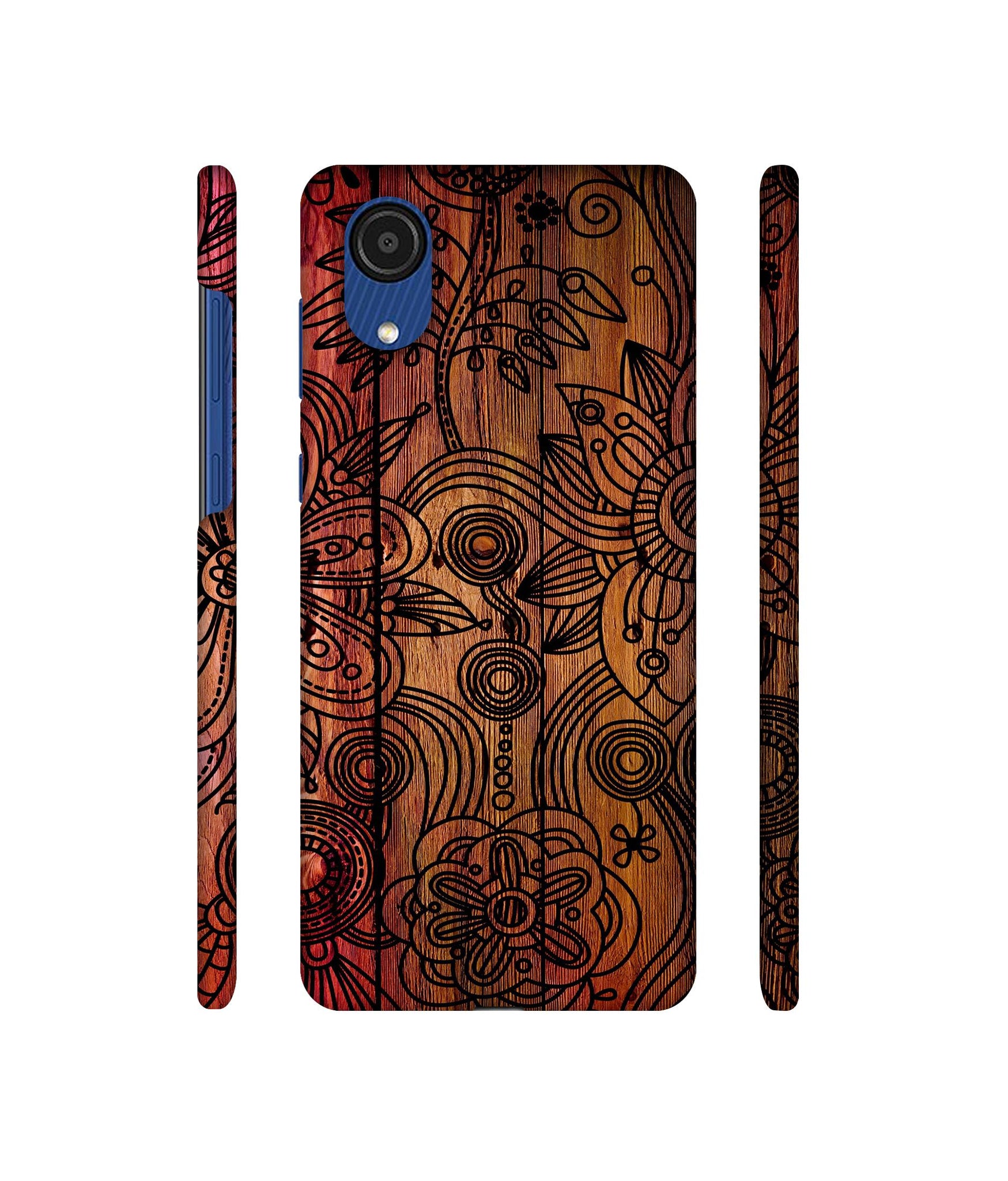 Dark Wooden Background Designer Hard Back Cover for Samsung Galaxy A03 Core