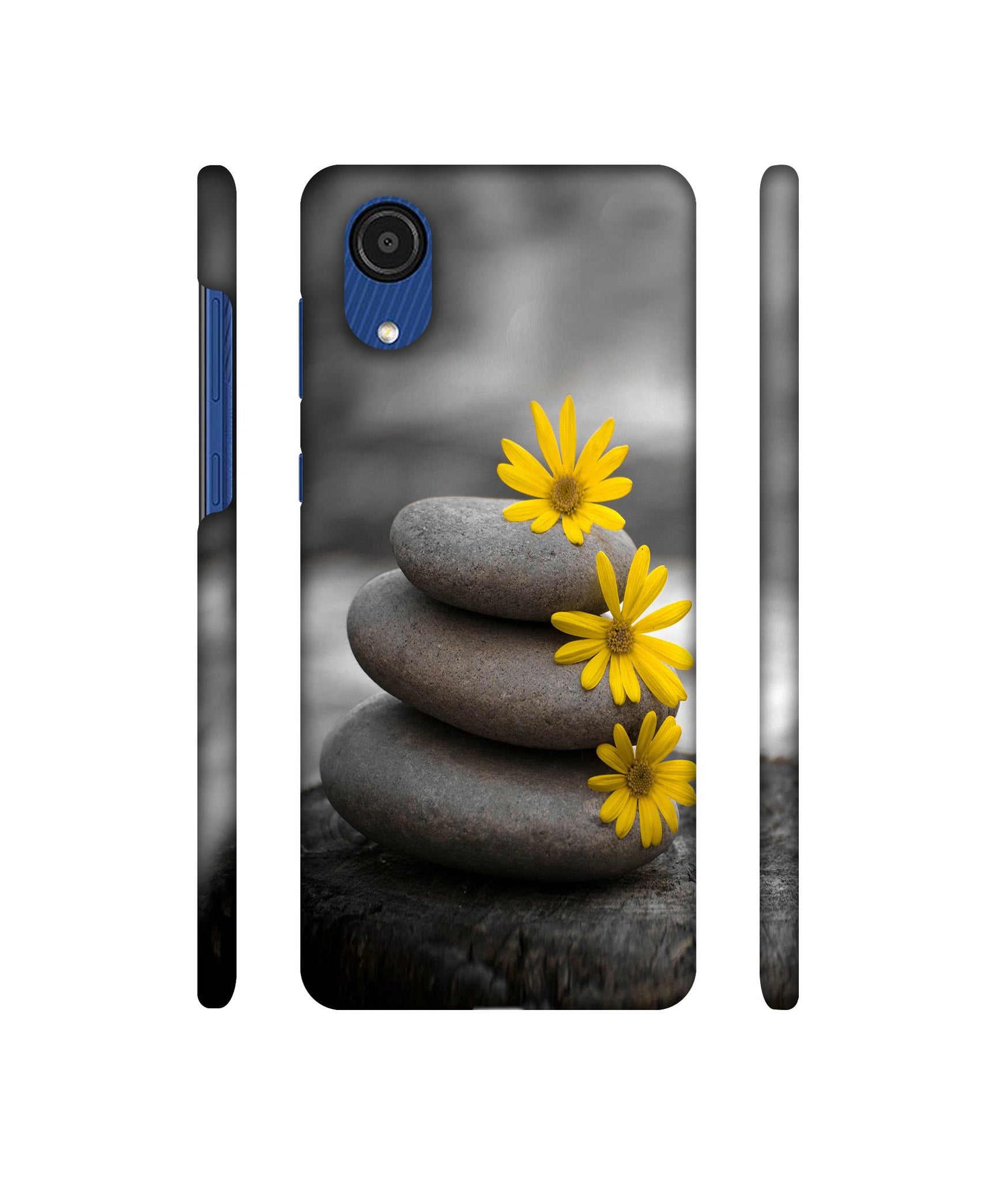 Stones And Flower Designer Hard Back Cover for Samsung Galaxy A03 Core