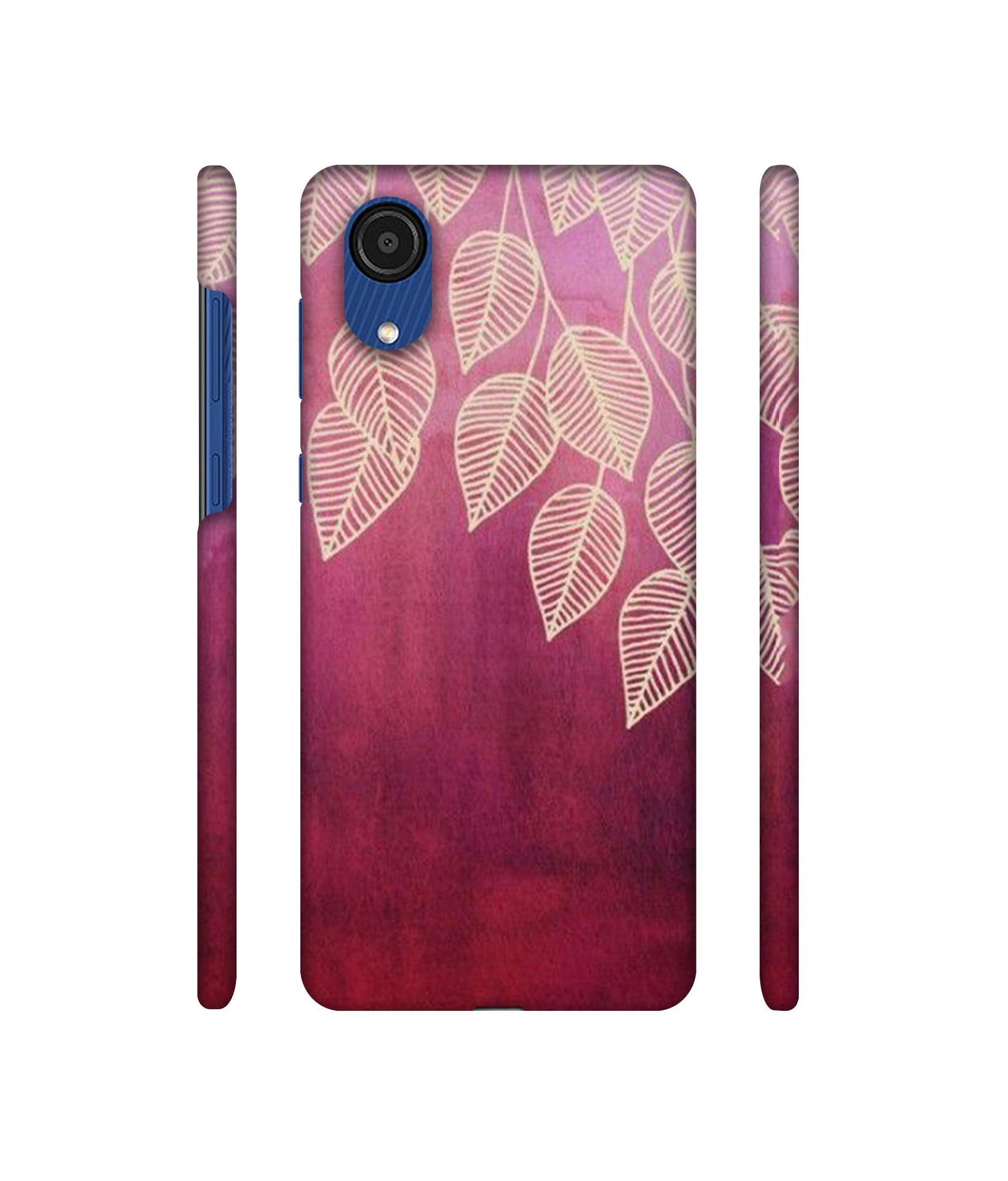 Leaf Pattern Designer Hard Back Cover for Samsung Galaxy A03 Core