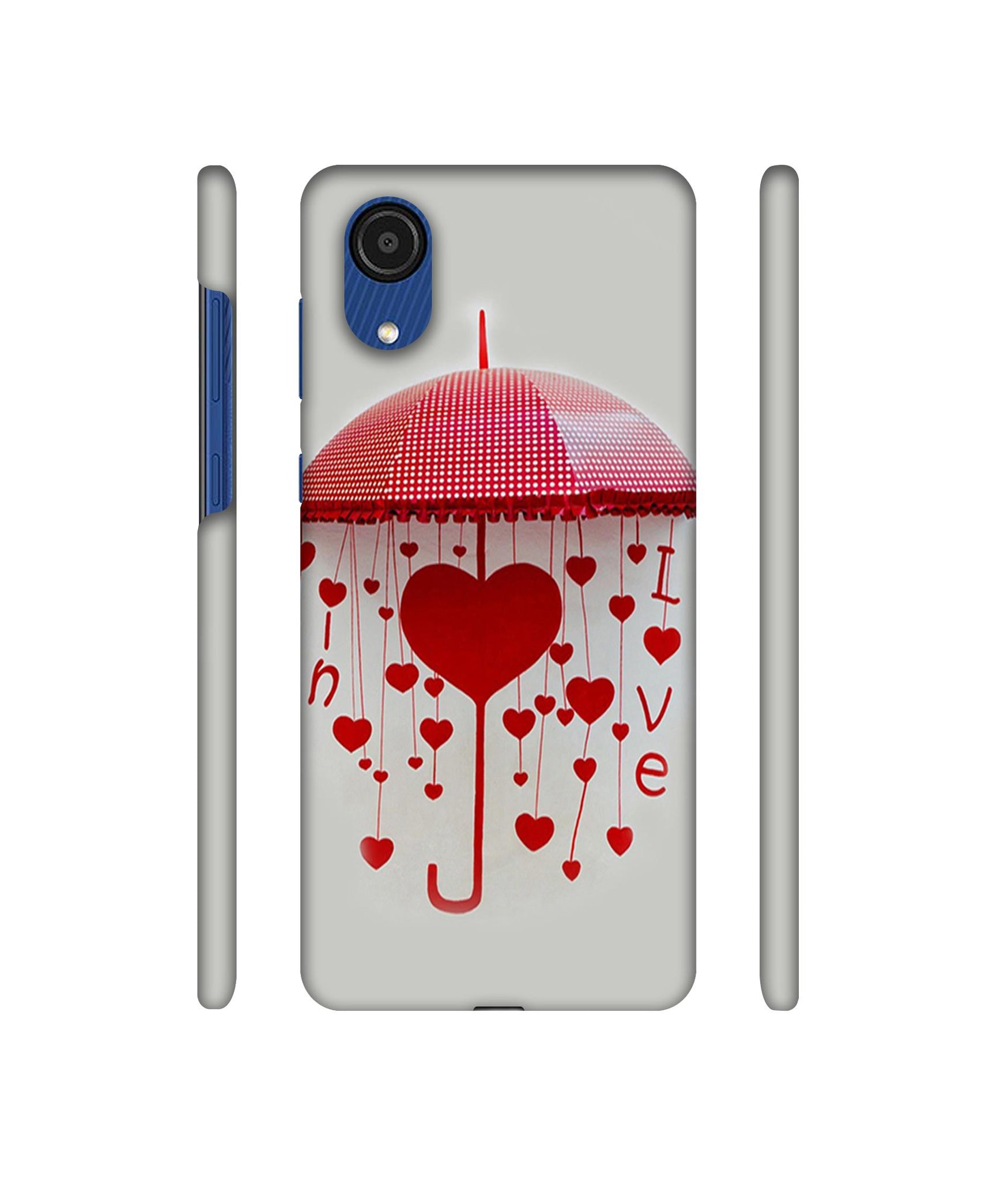 Love Heart Designer Hard Back Cover for Samsung Galaxy A03 Core