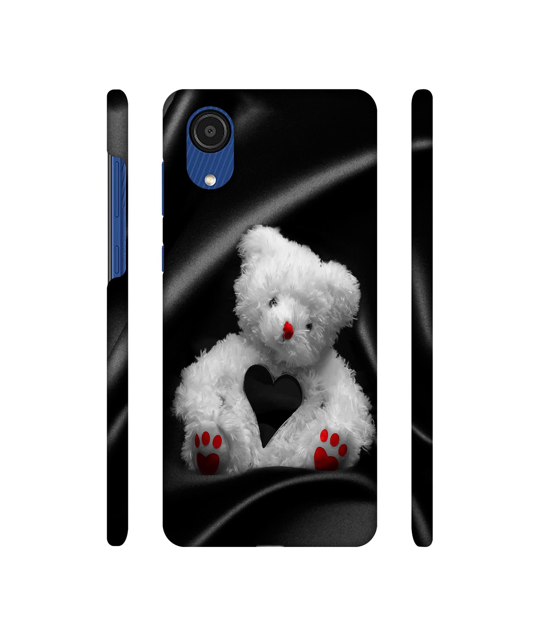White Teddy Bear Designer Hard Back Cover for Samsung Galaxy A03 Core