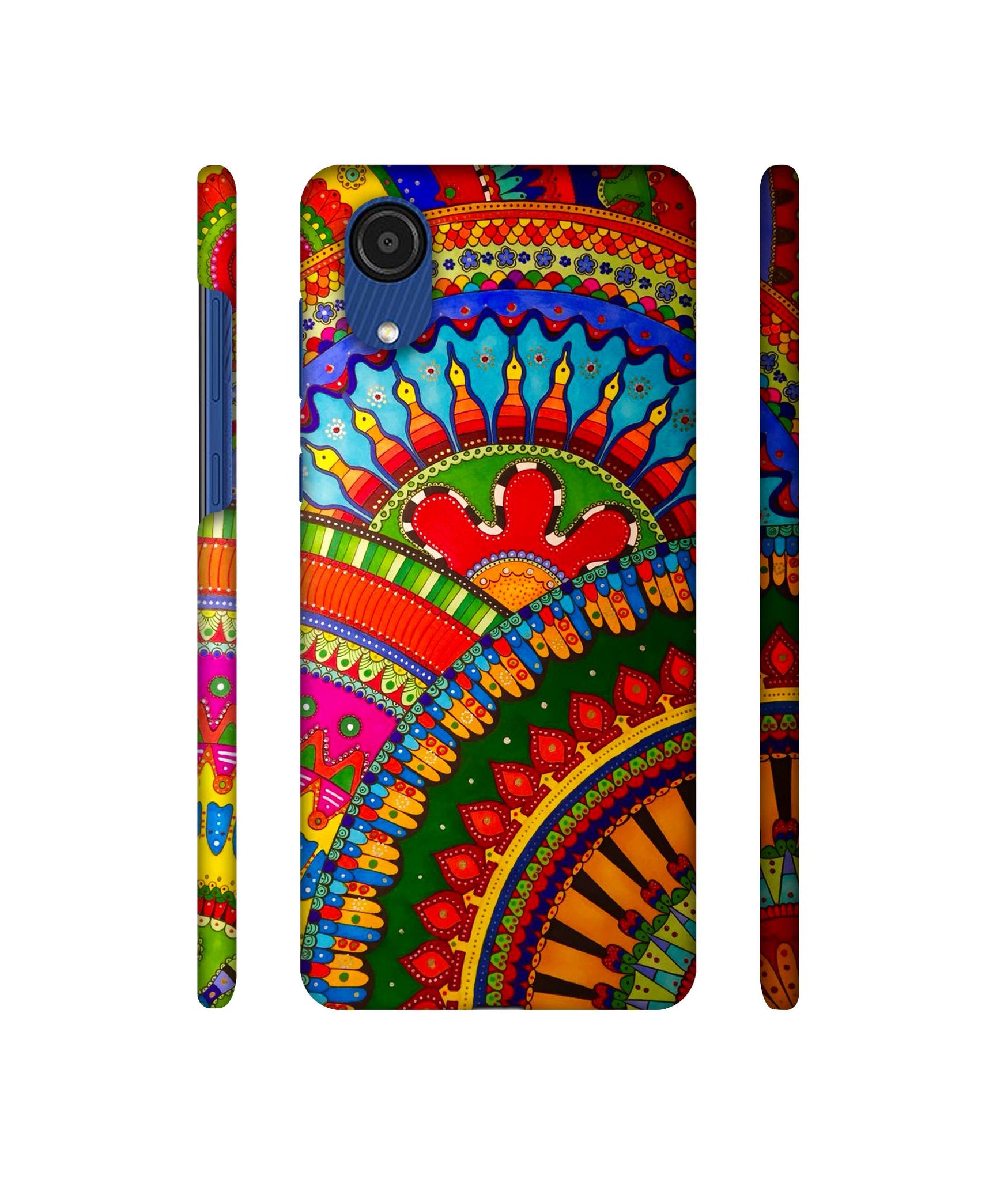 Rajasthani Rangoli Art Designer Hard Back Cover for Samsung Galaxy A03 Core