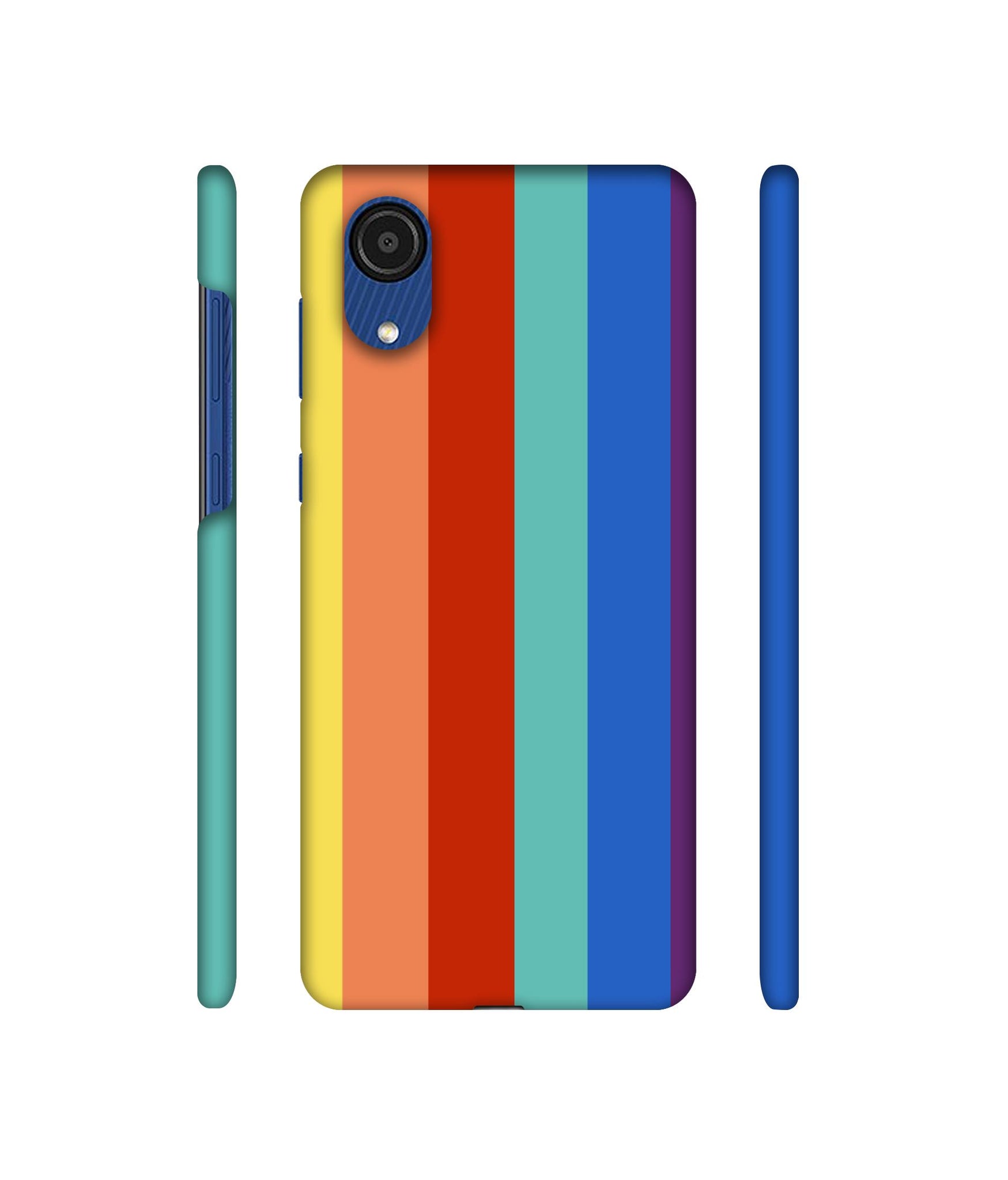 Rainbow Colors Designer Hard Back Cover for Samsung Galaxy A03 Core