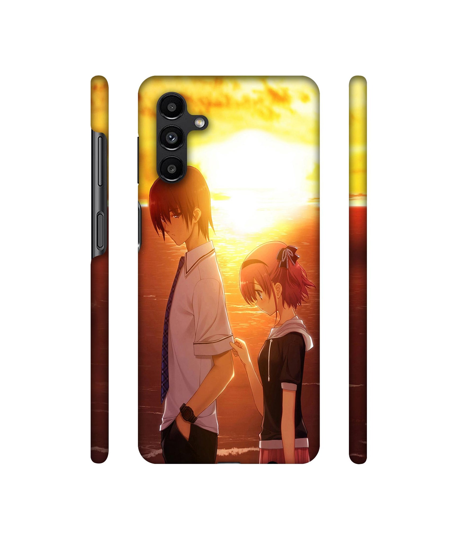 Girl Boy Sunset Sea Designer Hard Back Cover for Samsung Galaxy A13 5G