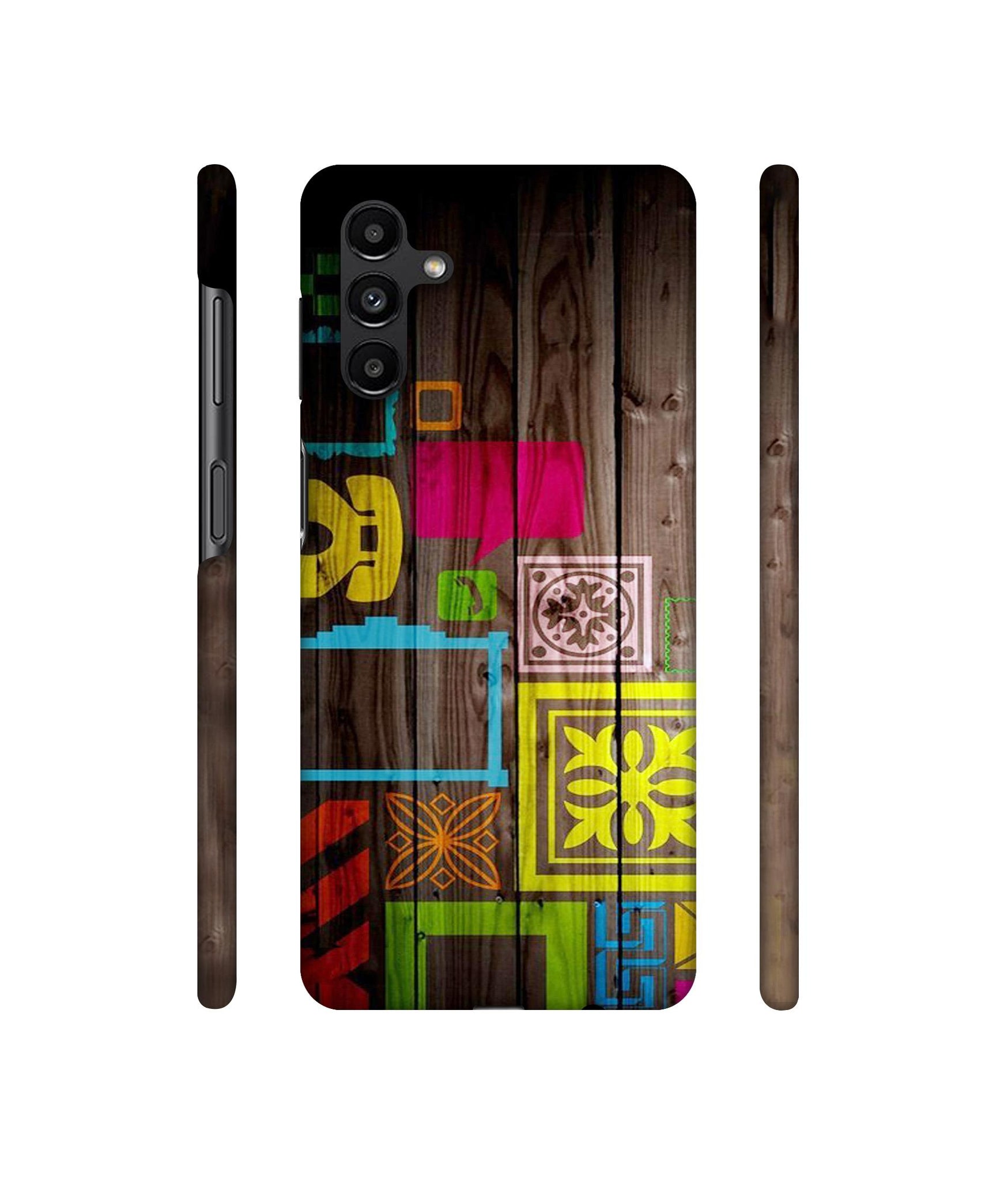 Stamps on Wooden Texture Designer Hard Back Cover for Samsung Galaxy A13 5G