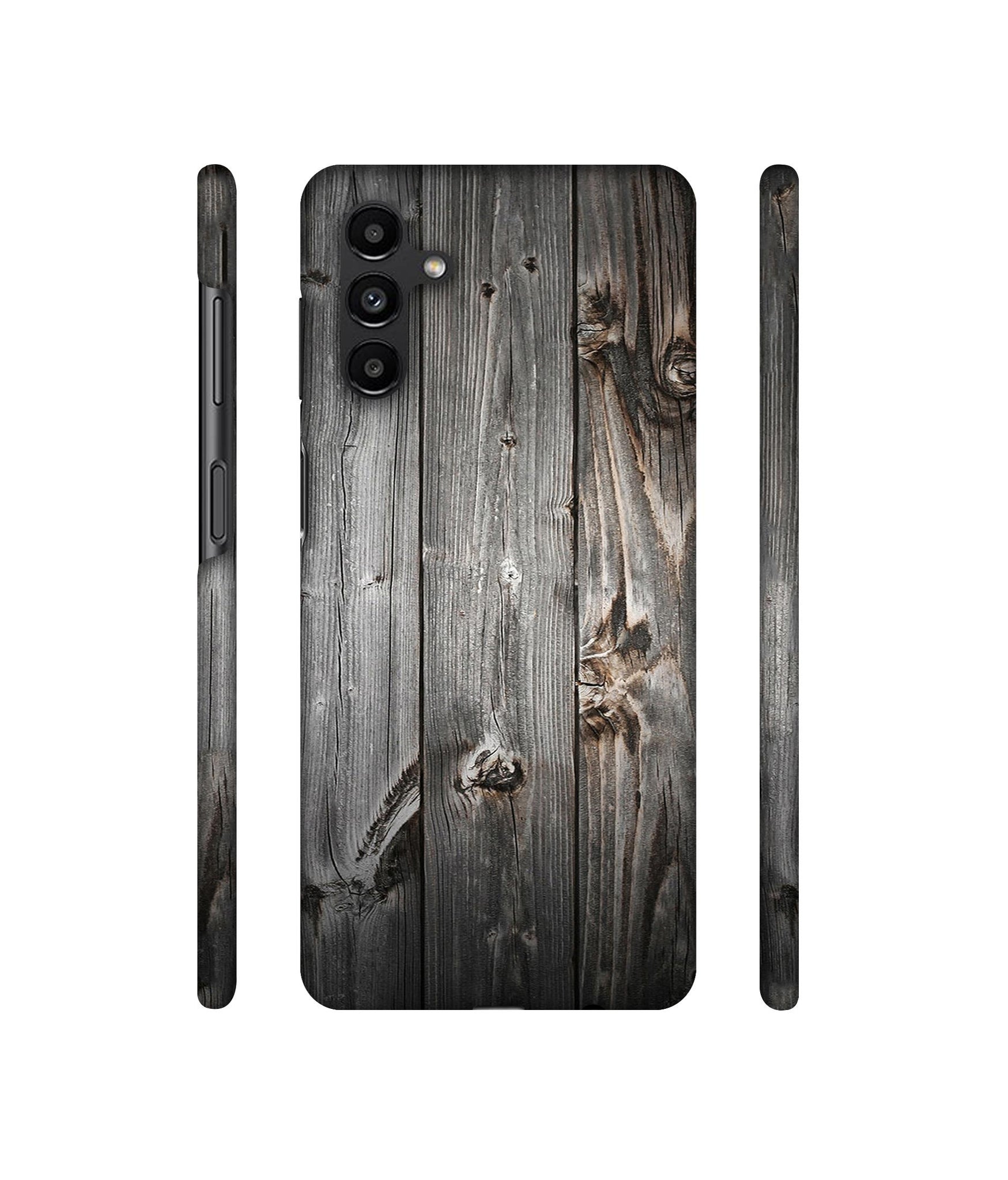 Grey Wooden Texture Designer Hard Back Cover for Samsung Galaxy A13 5G