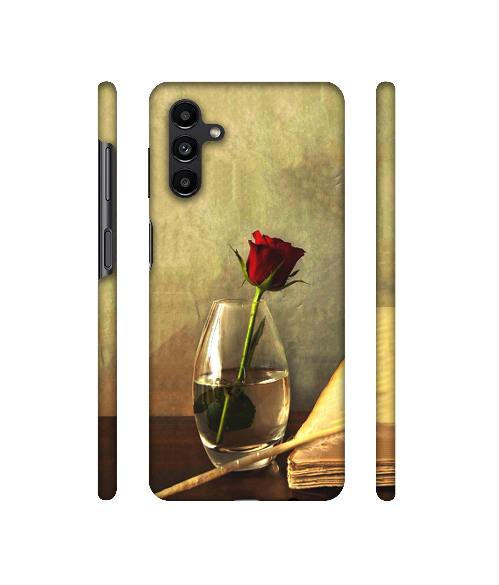 Red Rose in Glass Designer Hard Back Cover for Samsung Galaxy A13 5G