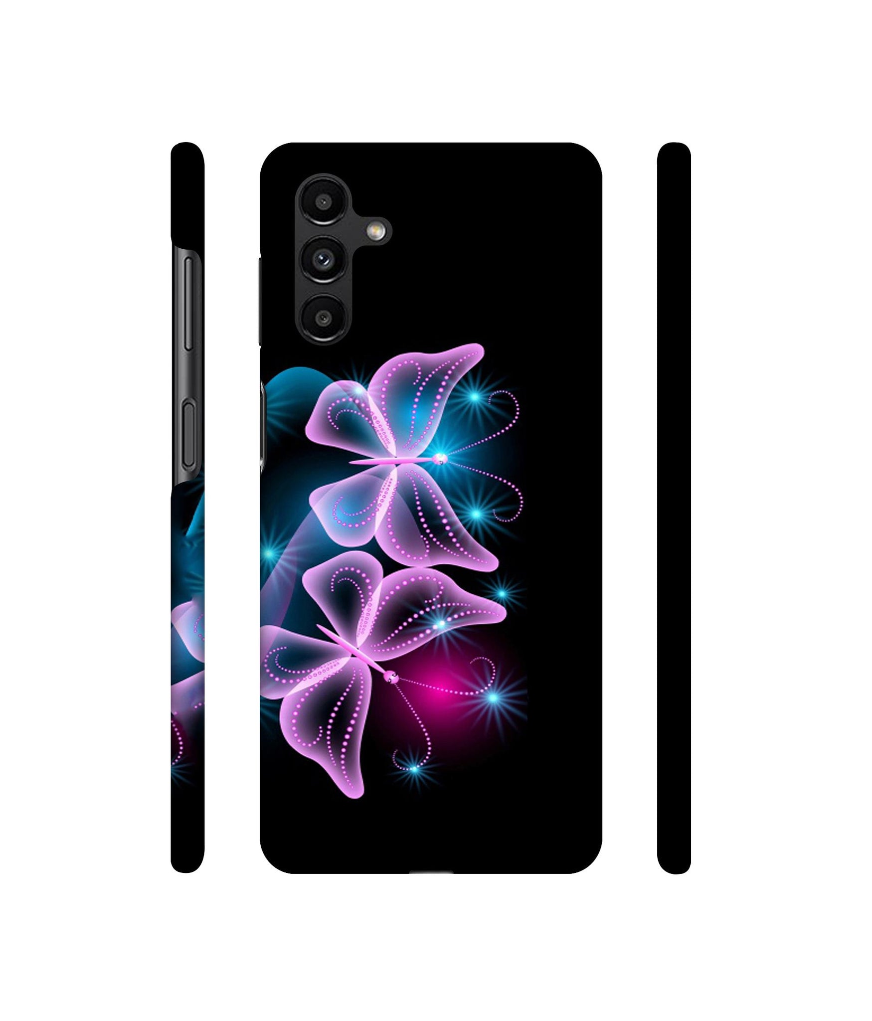Butterflies Neon Light Designer Hard Back Cover for Samsung Galaxy A13 5G