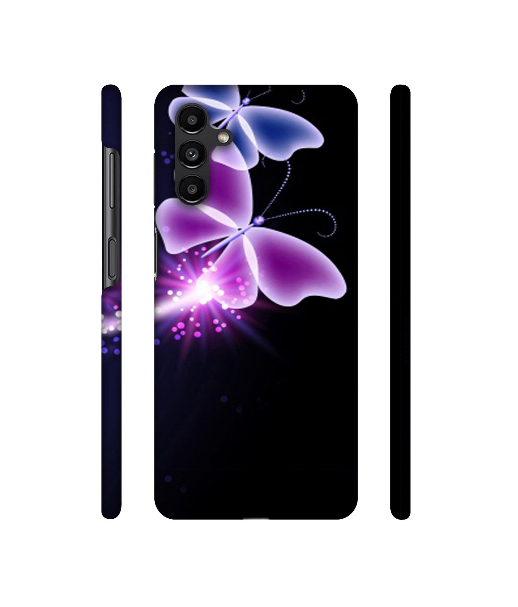 Neon Butterfly Light Abstract Shine Designer Hard Back Cover for Samsung Galaxy A13 5G