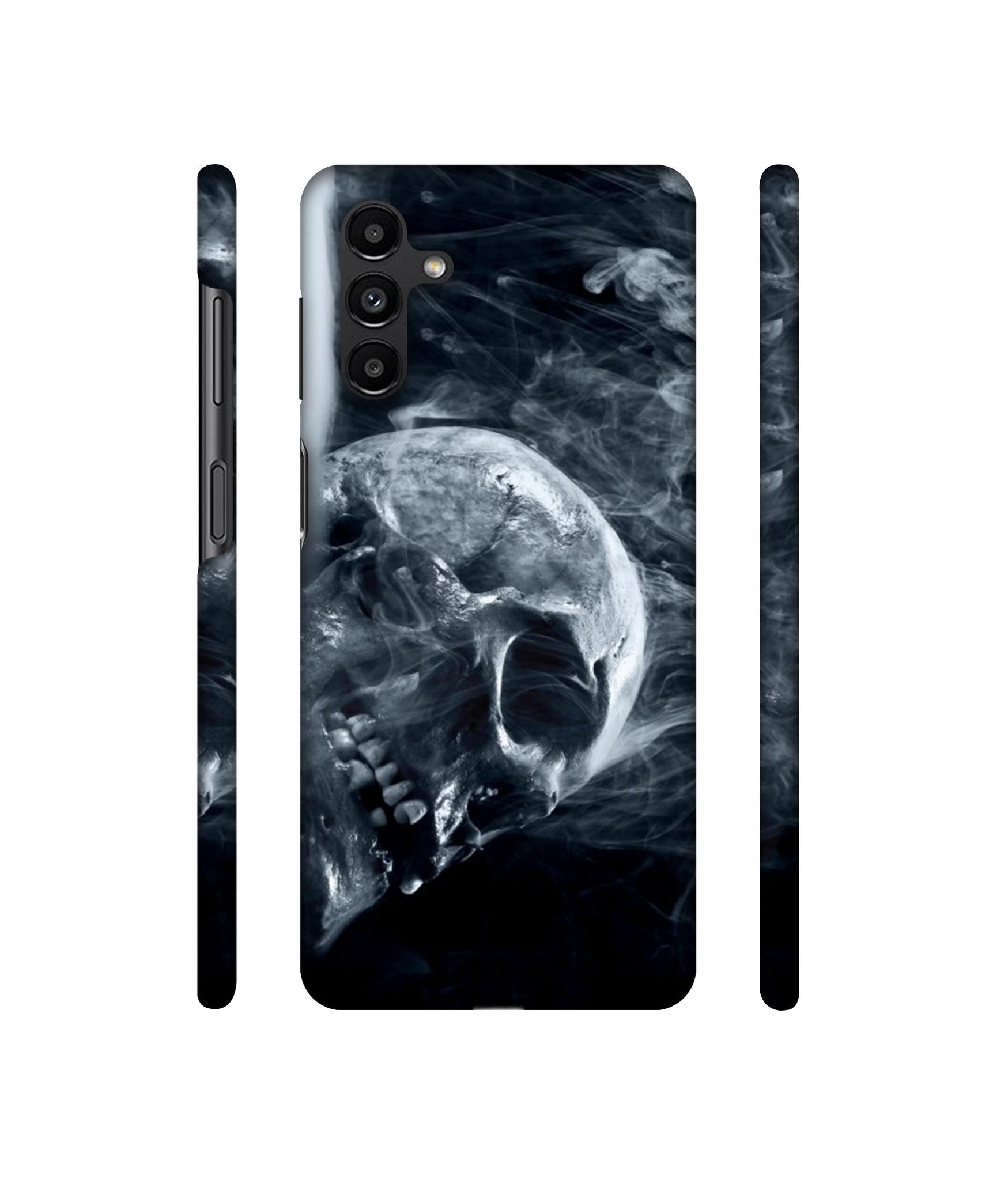 Skull Smoke Blue Scary Death Designer Hard Back Cover for Samsung Galaxy A13 5G