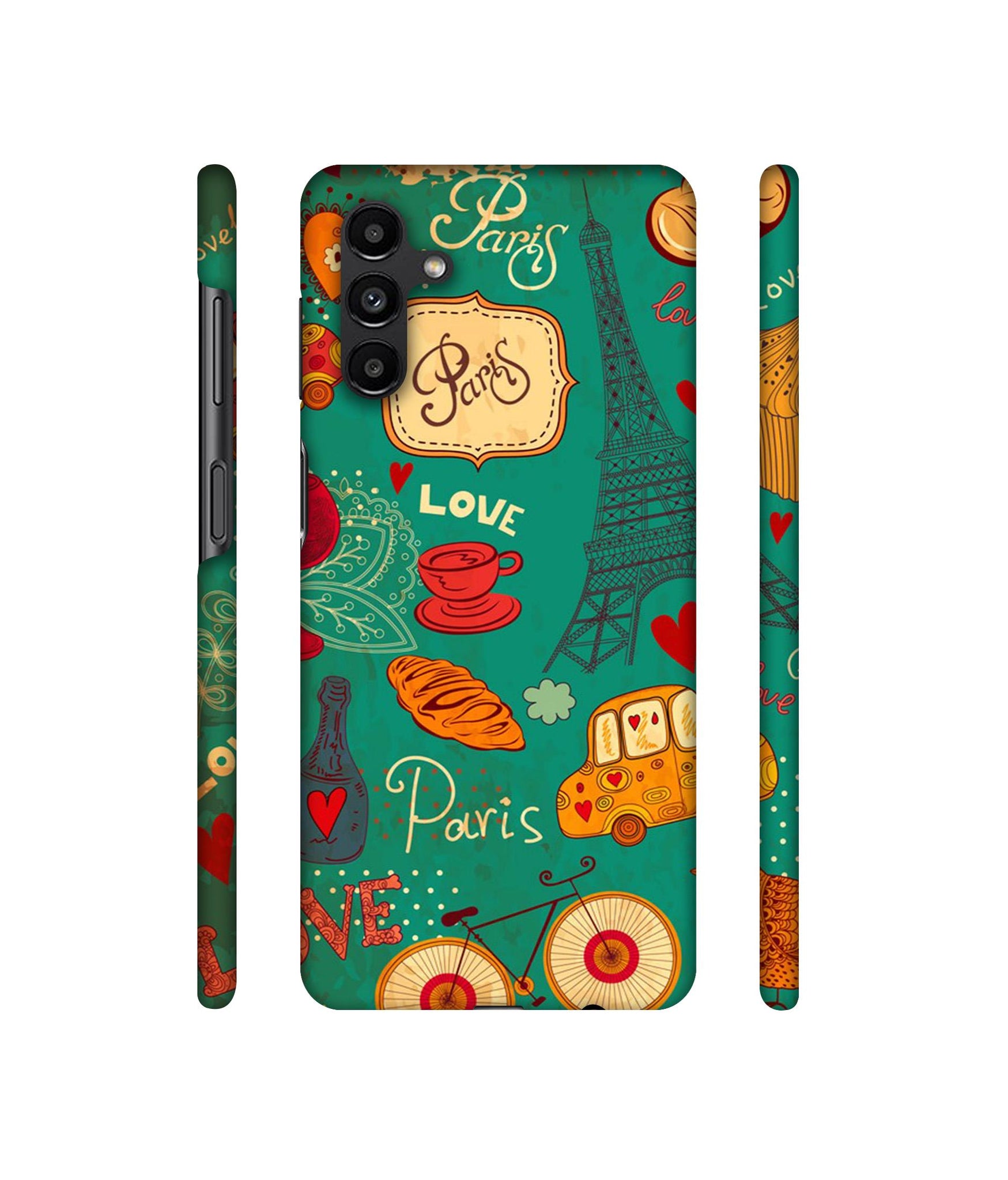 Paris Love Print Designer Hard Back Cover for Samsung Galaxy A13 5G