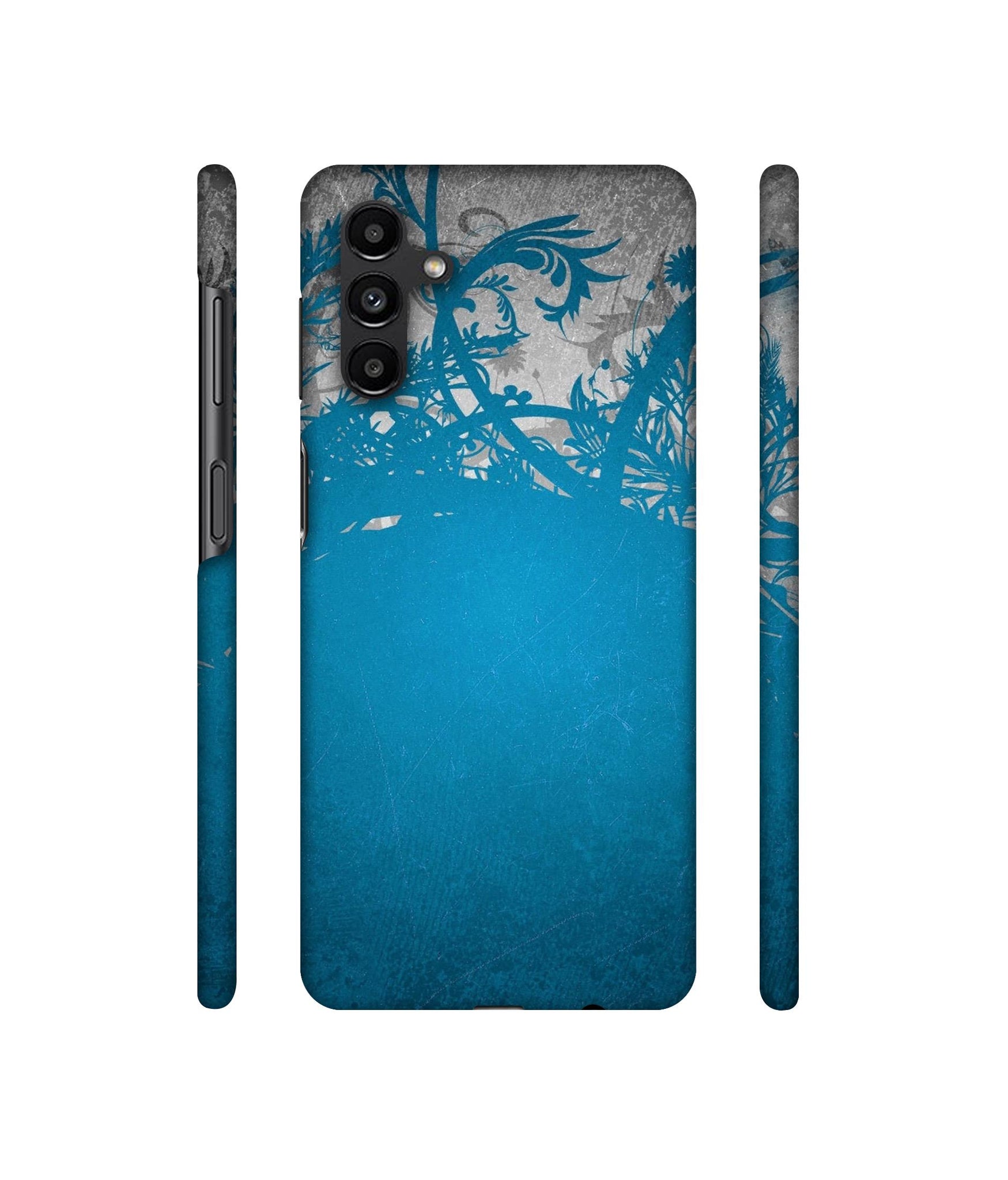 Blue Floral Pattern Designer Hard Back Cover for Samsung Galaxy A13 5G