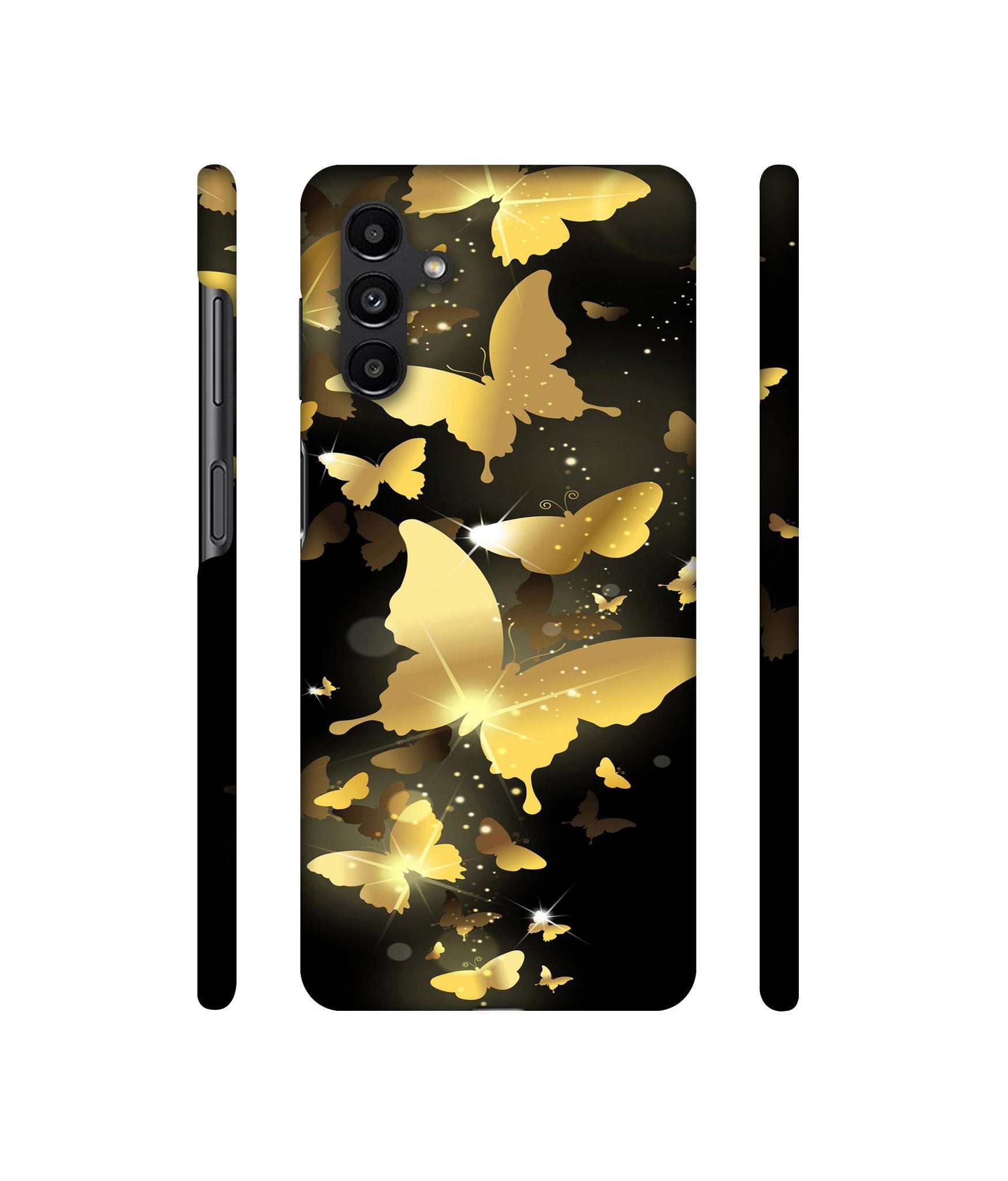 Golden Butterfly Pattern Designer Hard Back Cover for Samsung Galaxy A13 5G