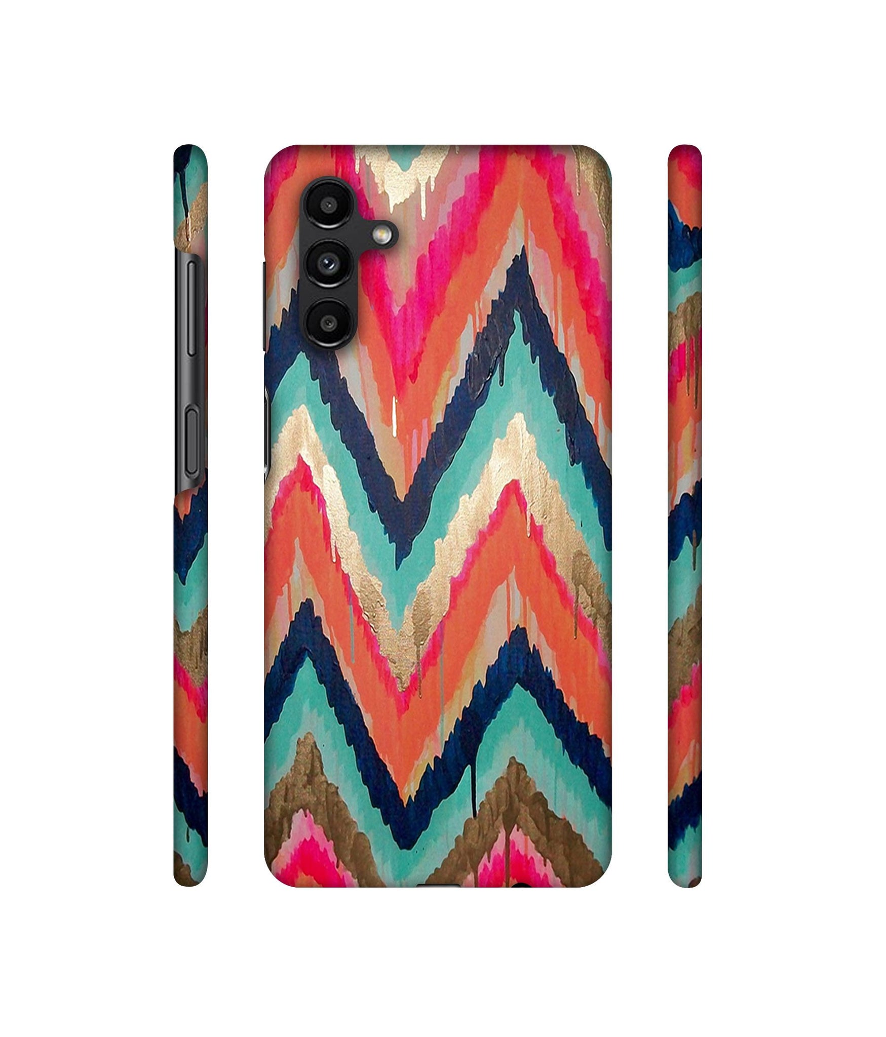 Colorful Zig-Zag Lines Art Designer Hard Back Cover for Samsung Galaxy A13 5G